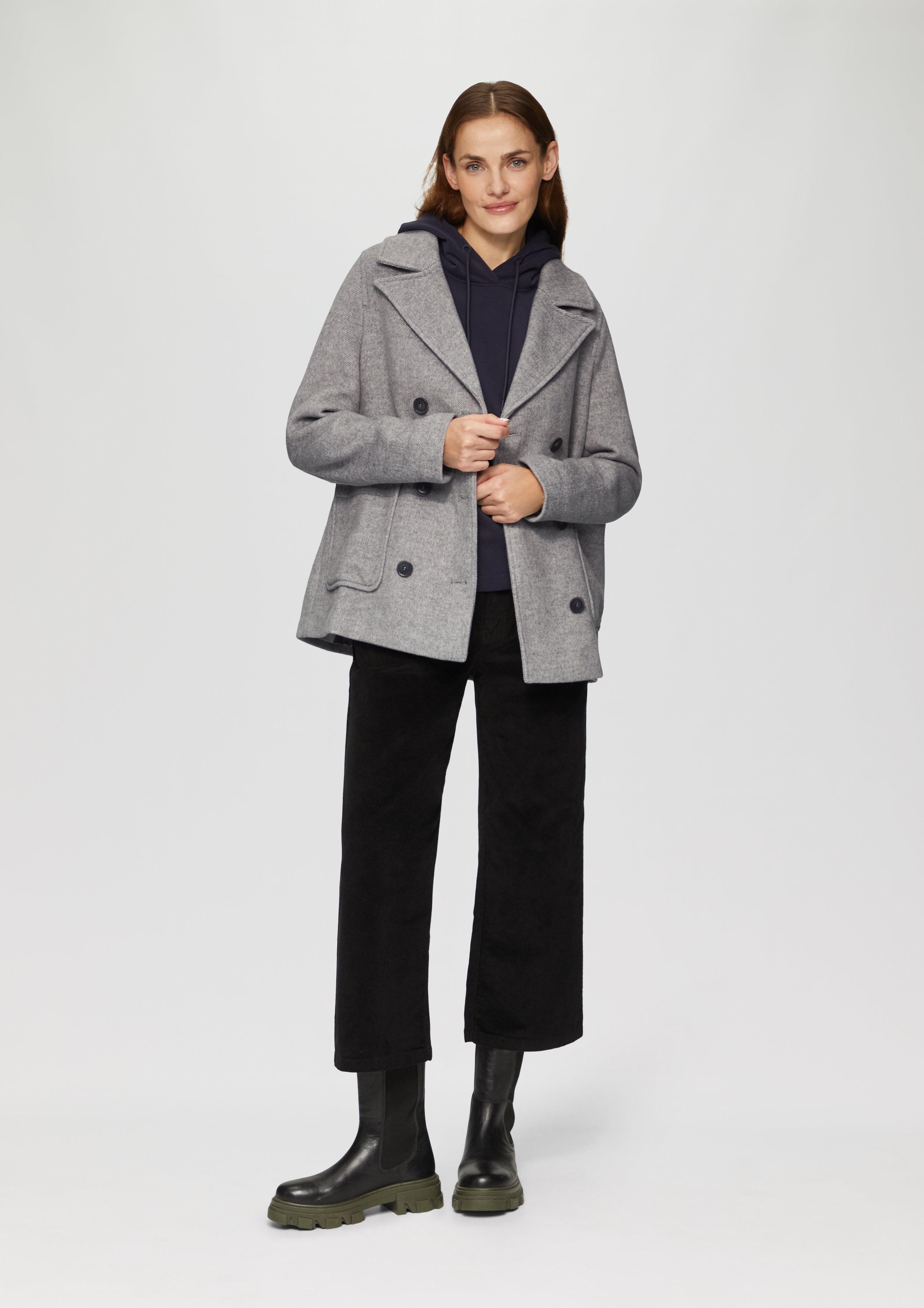 s.Oliver Funktionsjacke Caban im Materialmix mit günstig online kaufen