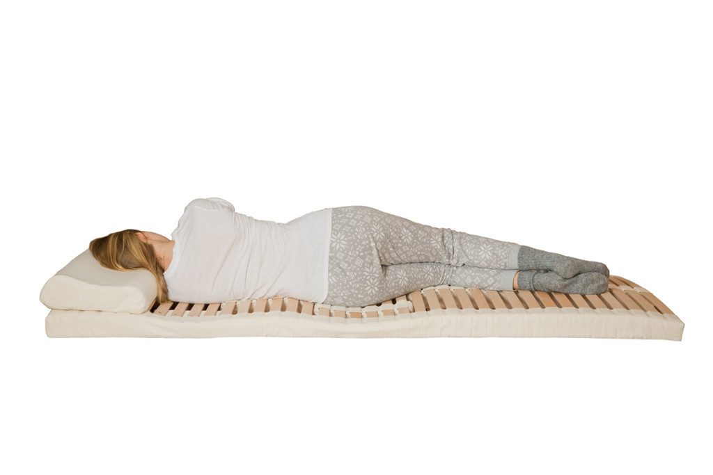 Rollrost Premium Schlafsystem – metallfrei – individuell verstellbar, geborgenschlafen, Massivholz aus Buche, 100 % metallfreie Konstruktion