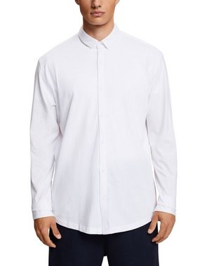 Esprit Collection Businesshemd Hemd aus Jersey, 100% Baumwolle