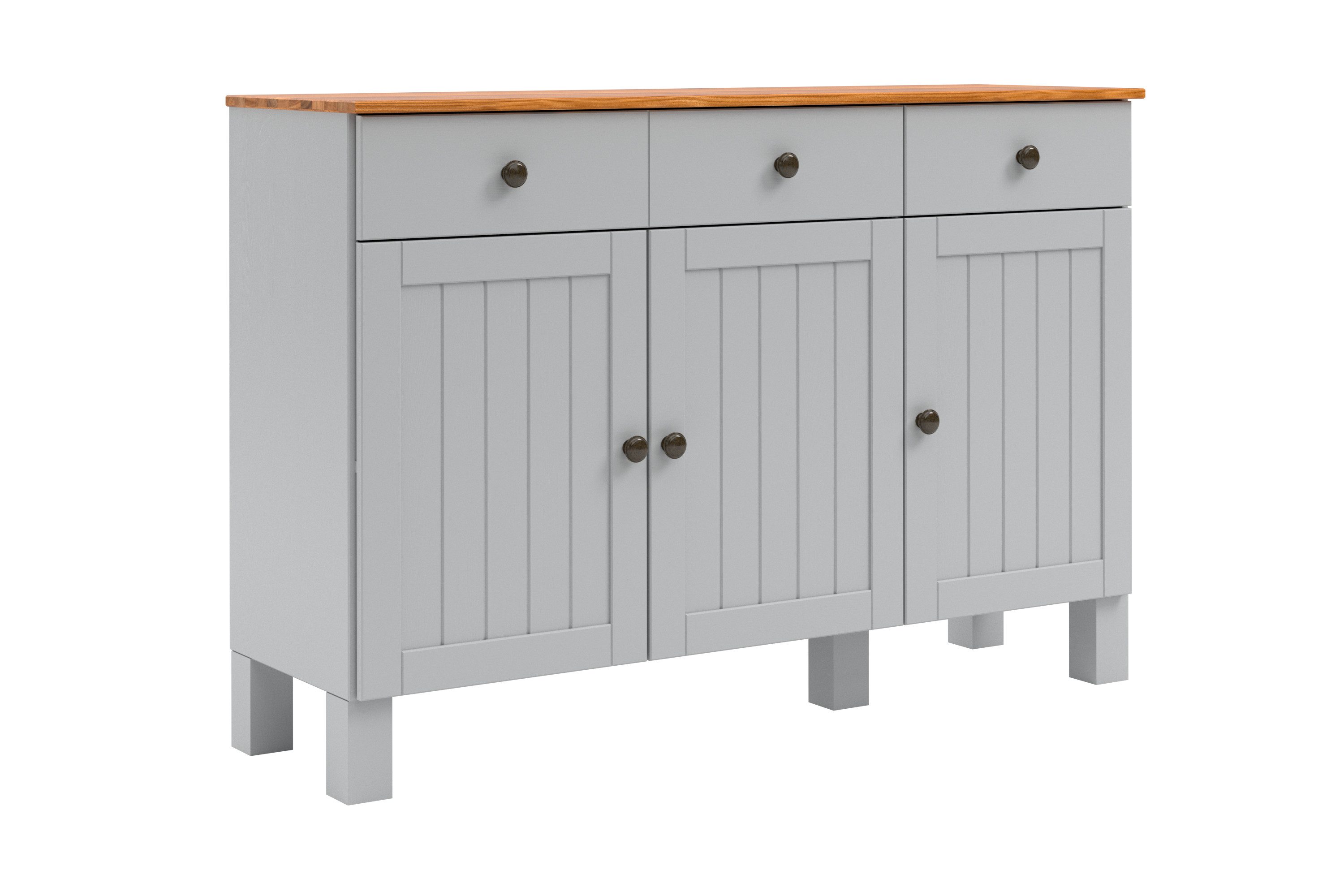 Home affaire Anrichte Alby2, Mit 3 Двери, 3 Schubkästen und Metallgriffe, Breite 125 cm