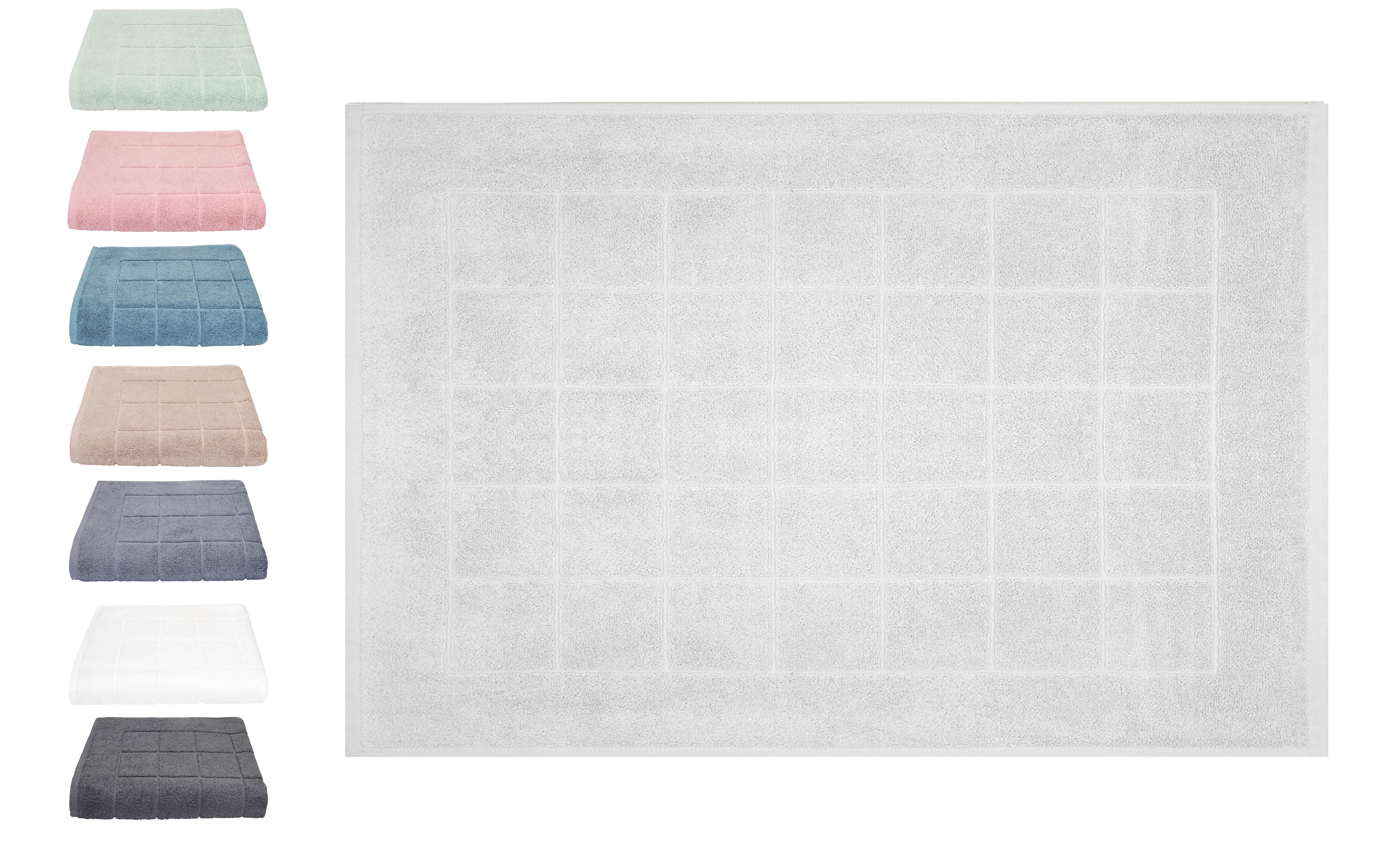 Betz Badematte Badvorleger Berlin Größe 50x70 cm Qualität 650 g/m², beidseitig nutzbar, Baumwolle, maschinenwäsche