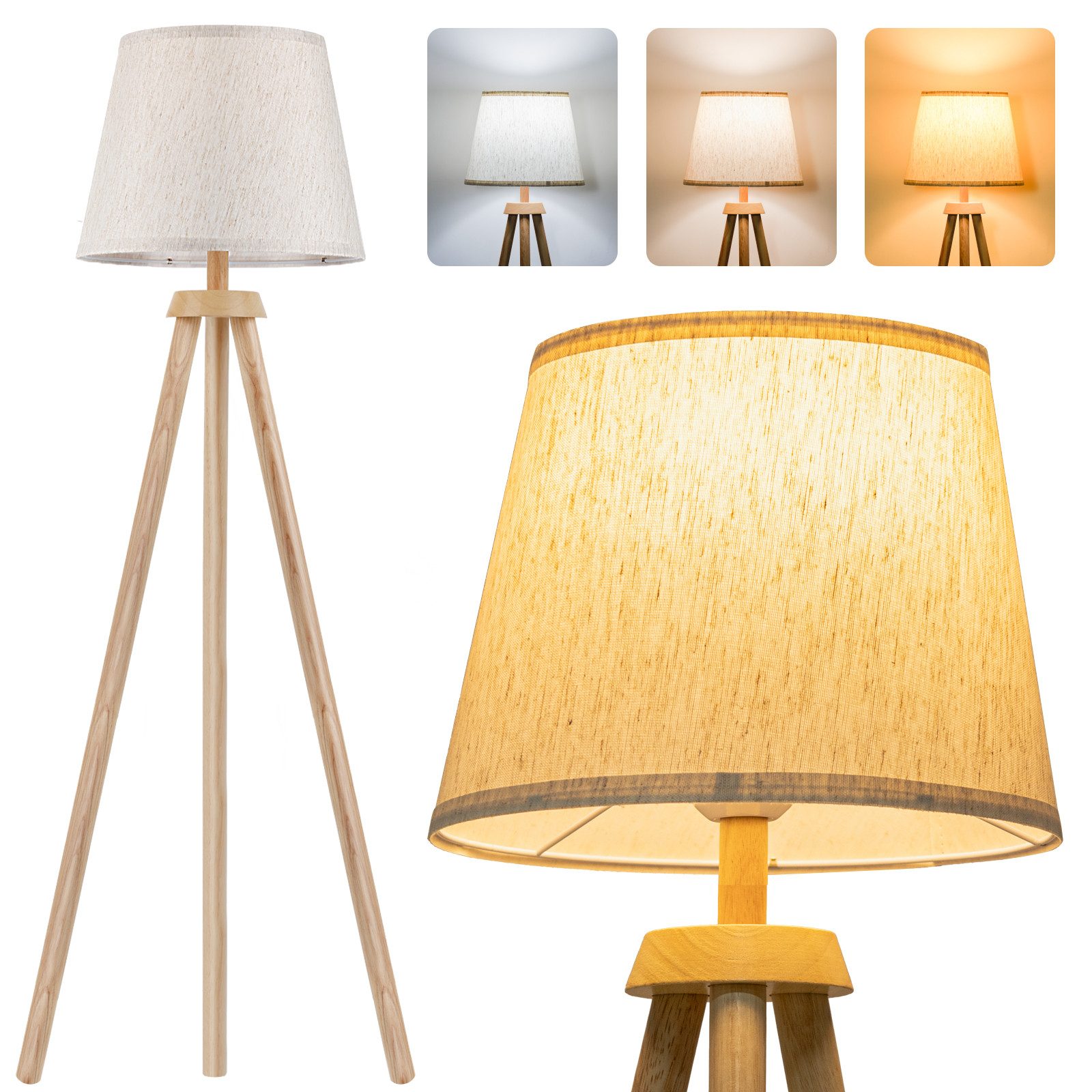 Lujasi LED Stehlampe 12W Dimmbare Dreibein günstig online kaufen