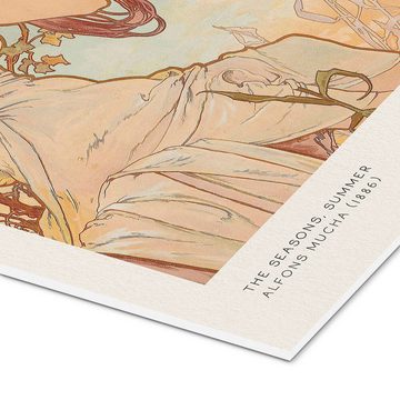 Posterlounge Forex-Bild Alfons Mucha, Die Jahreszeiten, Sommer, Wohnzimmer Malerei