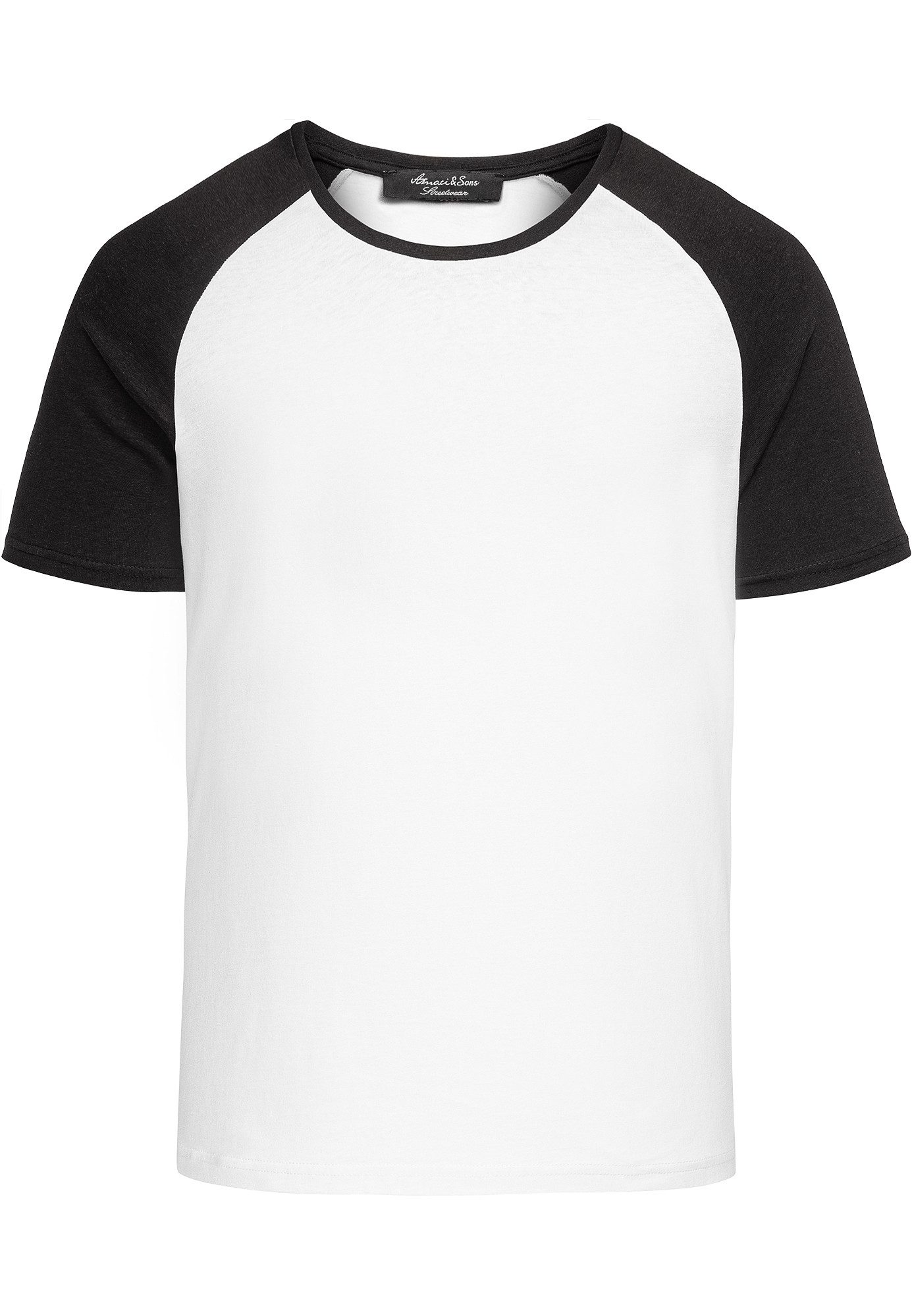 Amaci&Sons T-Shirt KENNER T-Shirt Herren Basic Raglan Shirt mit Rundhalsausschnitt