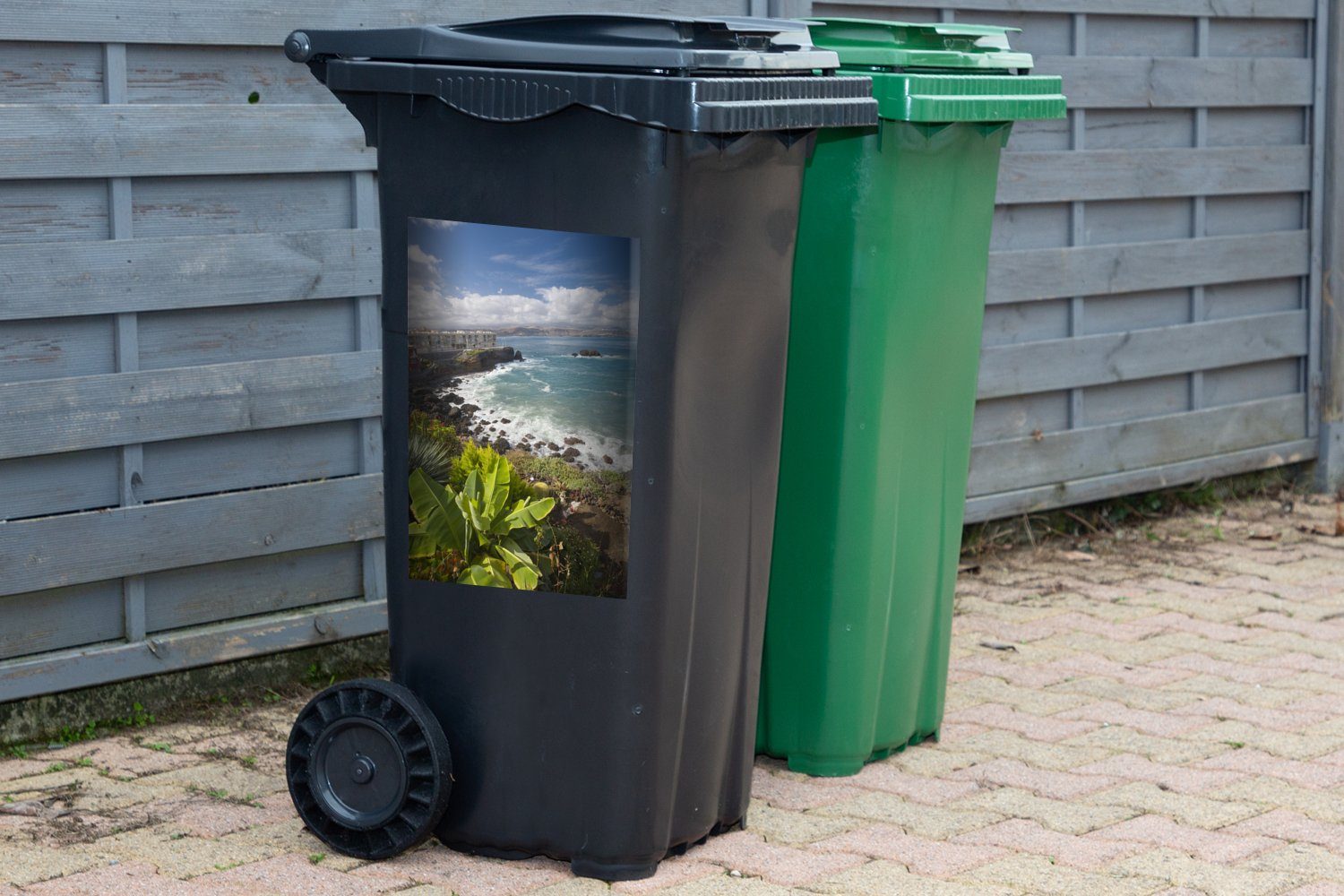 Die Mülleimer-aufkleber, MuchoWow Canaria Gran (1 Abfalbehälter Nordküste St), Sticker, Container, Mülltonne, Wandsticker von zerklüftete