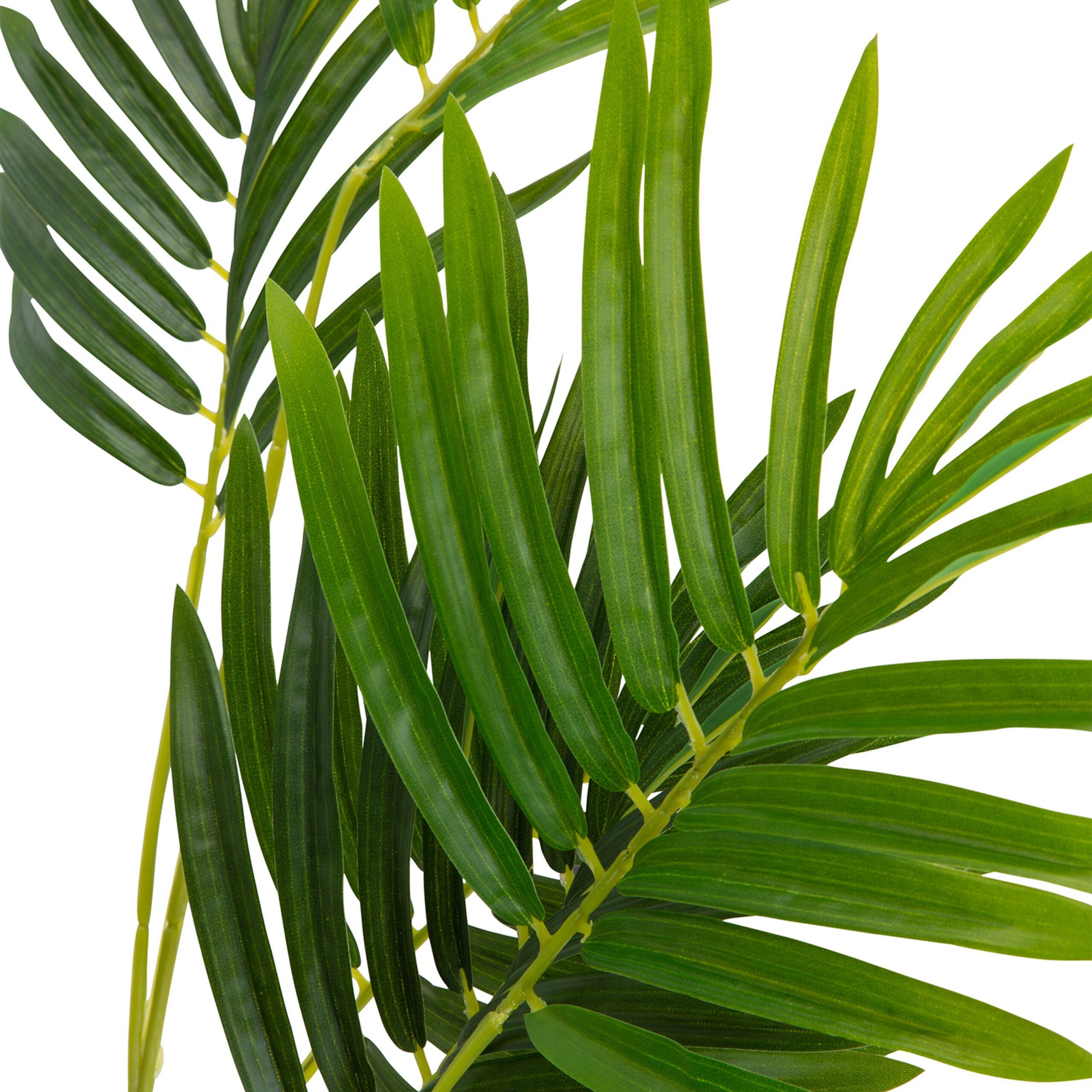 Kunstpflanze ARECA I Künstliche Pflanze Höhe 120.0 cm Palme Palme, hjh OFFICE, Höhe 120.0 cm, Künstliche Pflanze Zimmerpflanze, Goldfruchtpalme im Kunststoff-Topf