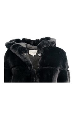 Antonio Cavosi Fellimitatjacke hochwertiger Web-Pelz Mantel Winterjacke Faux Fur Mantel mit Kapuze