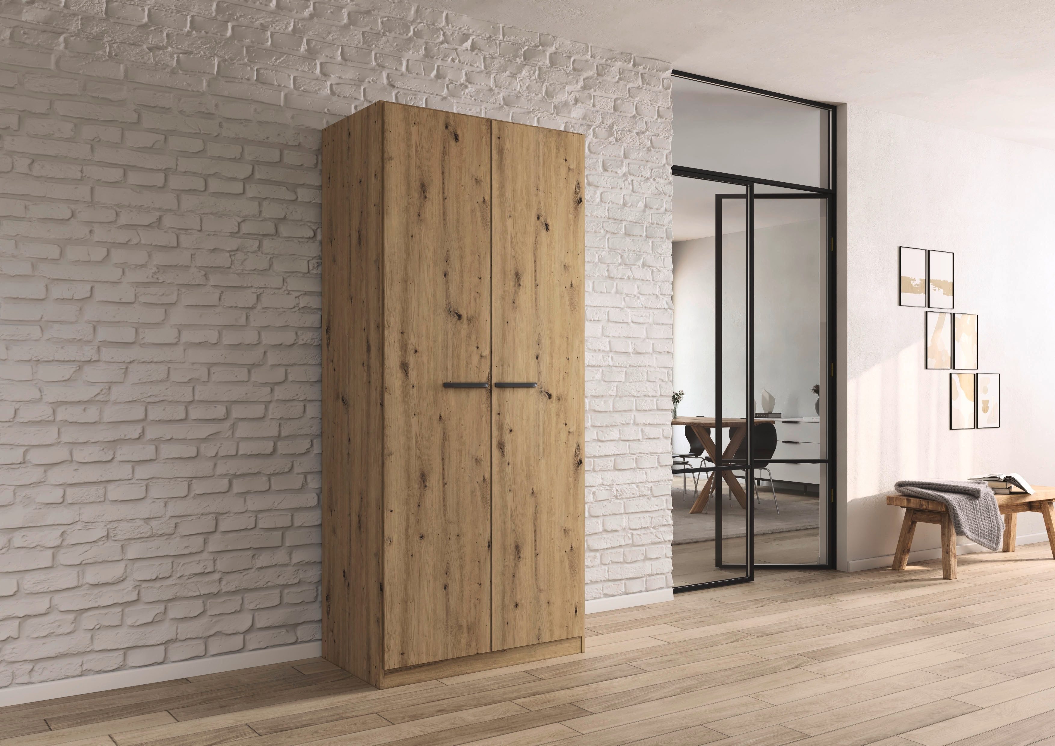 OTTO home Kleiderschrank Mehrzweckschrank Aktenschrank Möbel Mietswohnung Schlafzimmer OTELI (erhältlich in Breiten 91-360 cm, ab Breite 136cm inkl. Innenschubladen) mit zusätzlichen Einlegeböden, optional mit Spiegel MADE IN GERMANY