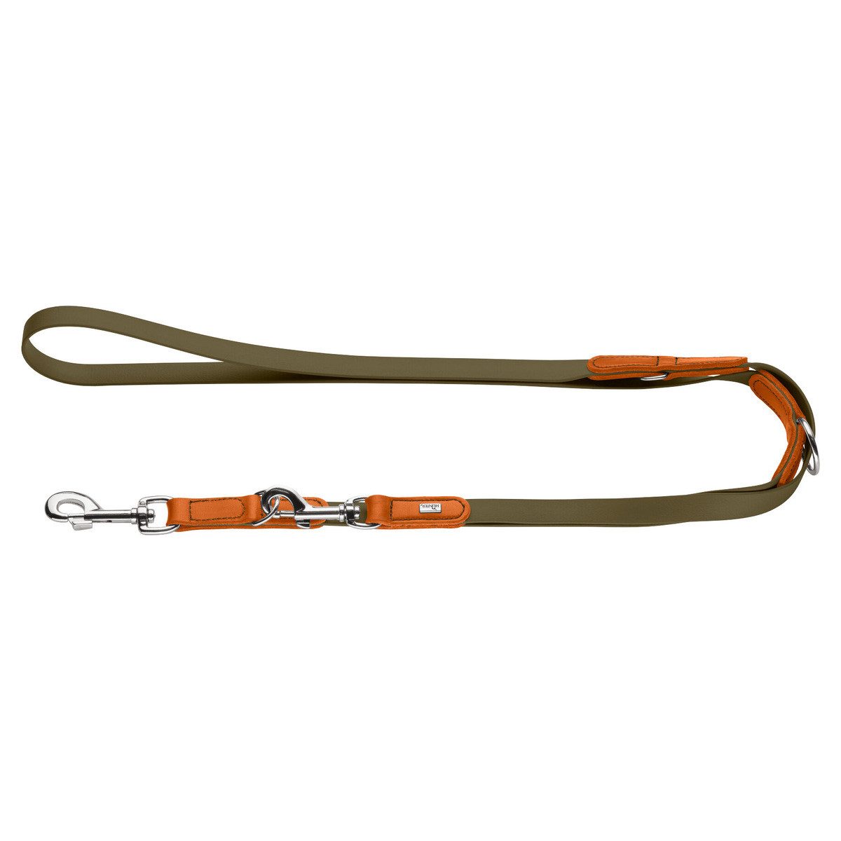 Hundeleine Verstellbare Führleine Wolmar khaki/orange