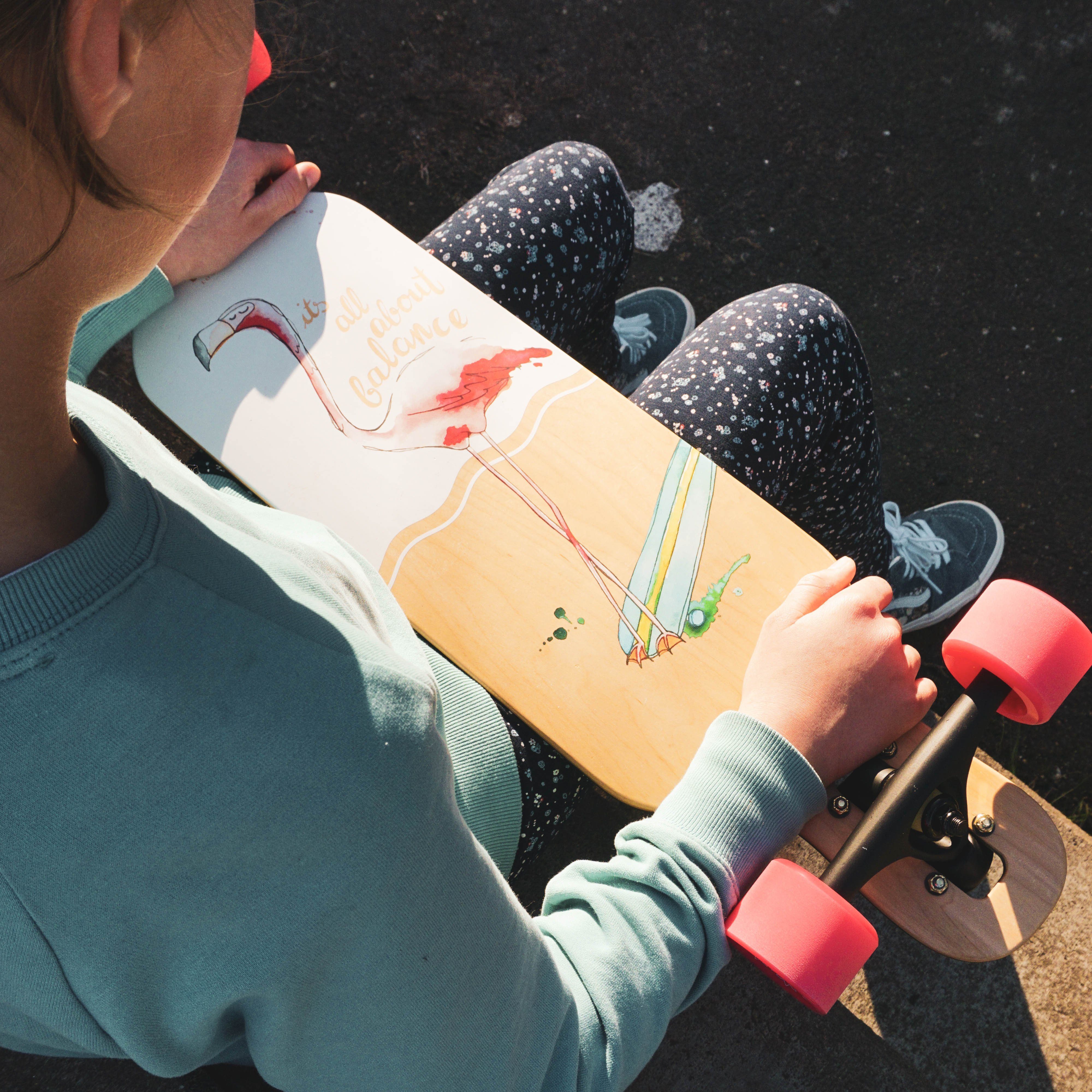 BTFL Longboard TIFFY - Kinder Longboard Flamingo (1-St)
