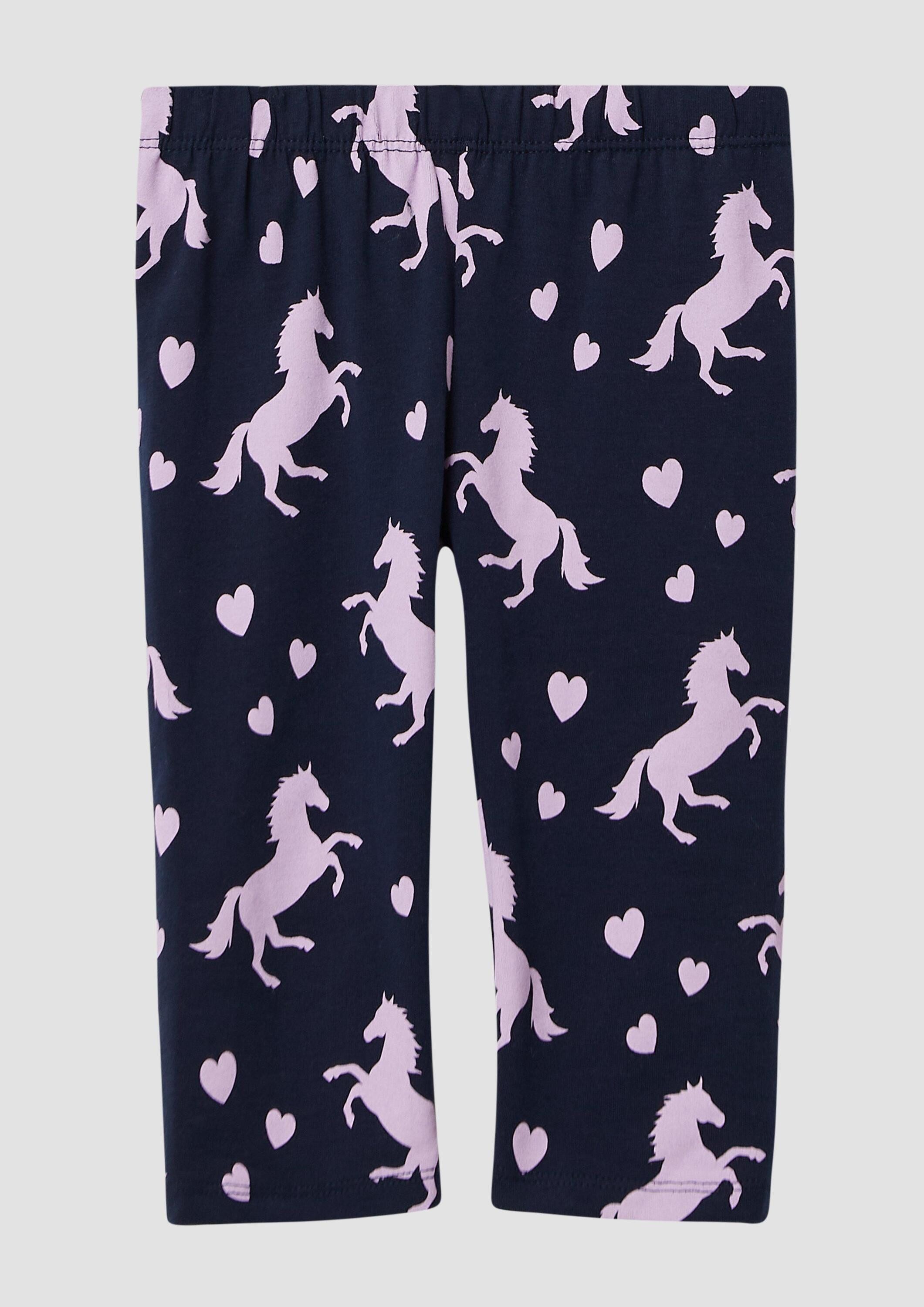 s.Oliver Caprihose Leggins Capri-Leggings mit All-over-Print