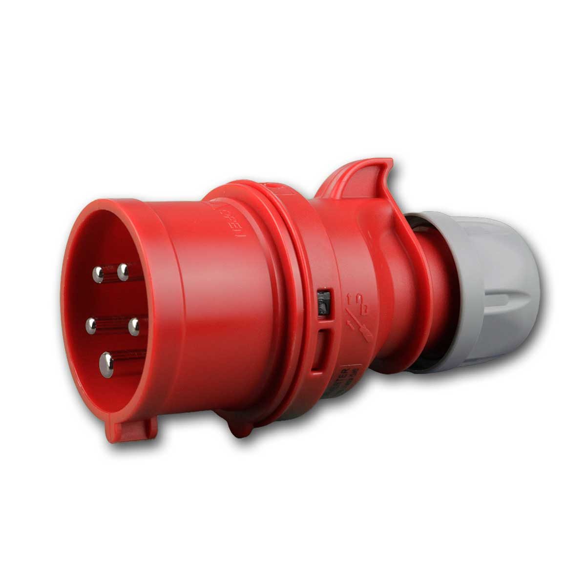 world-trading-net CEE-Stecker CEE-Stecker "Shark" Phasenwender, 16A, rot IP44