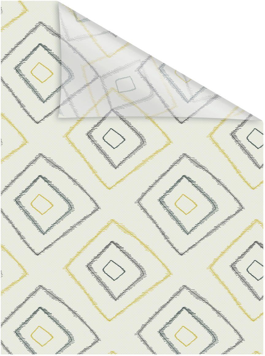 selbstklebend, Beige, LICHTBLICK Rectangle Boho ORIGINAL, Fensterfolie - Sichtschutz, blickdicht, Fensterfolie glatt Stripy