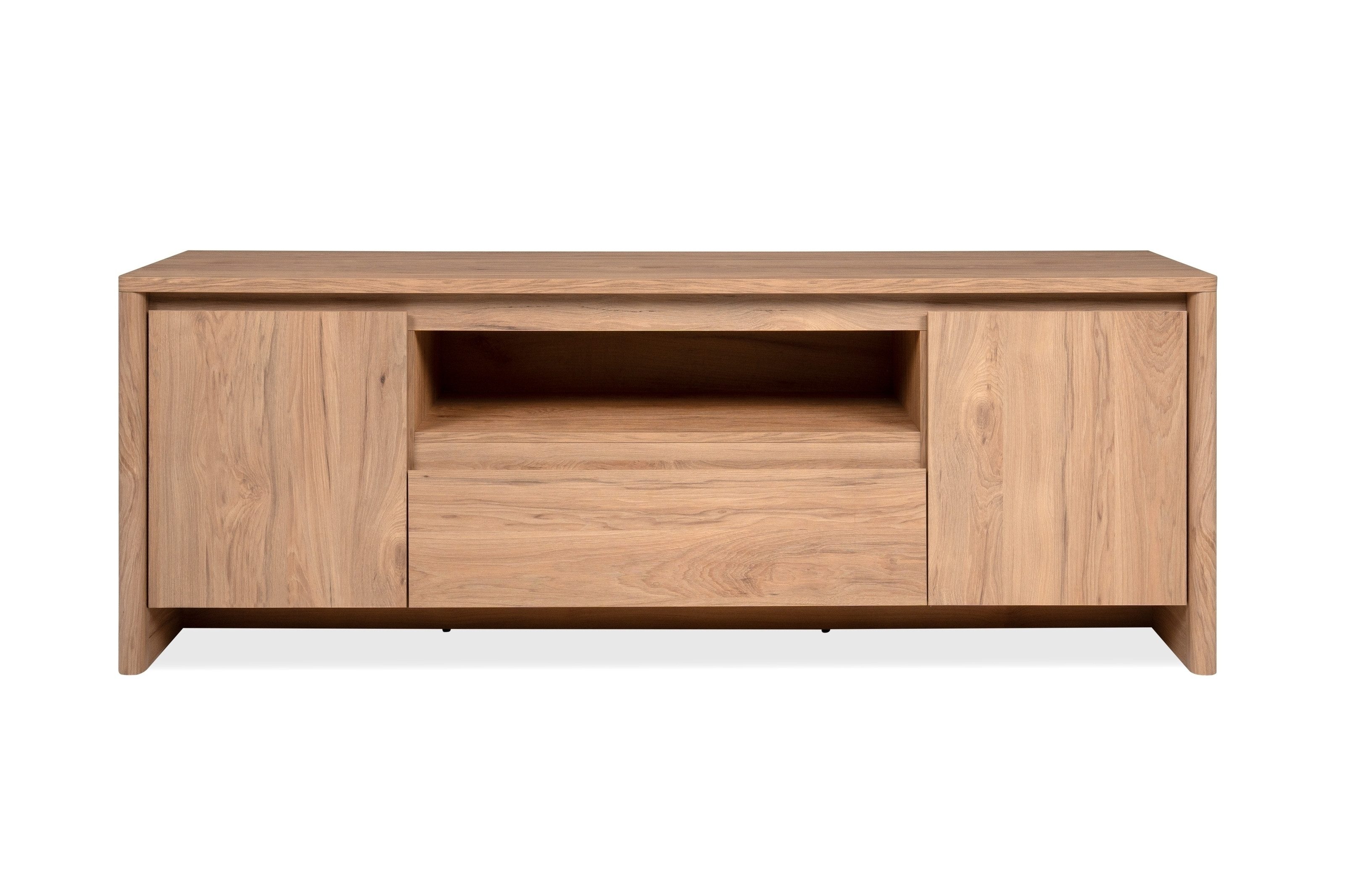 PREISBRECHER Lowboard Genf, in Jackson Hickory (Eiche) Dekor - 163,5x59x40cm (BxHxT)