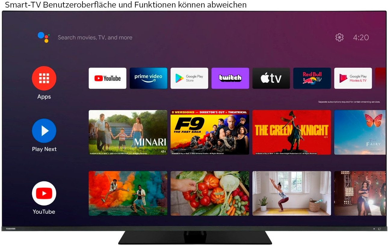 Toshiba 65QA7D63DG LED-Fernseher (164 cm/65 Zoll, schwarz ! RABATT: 16.41%