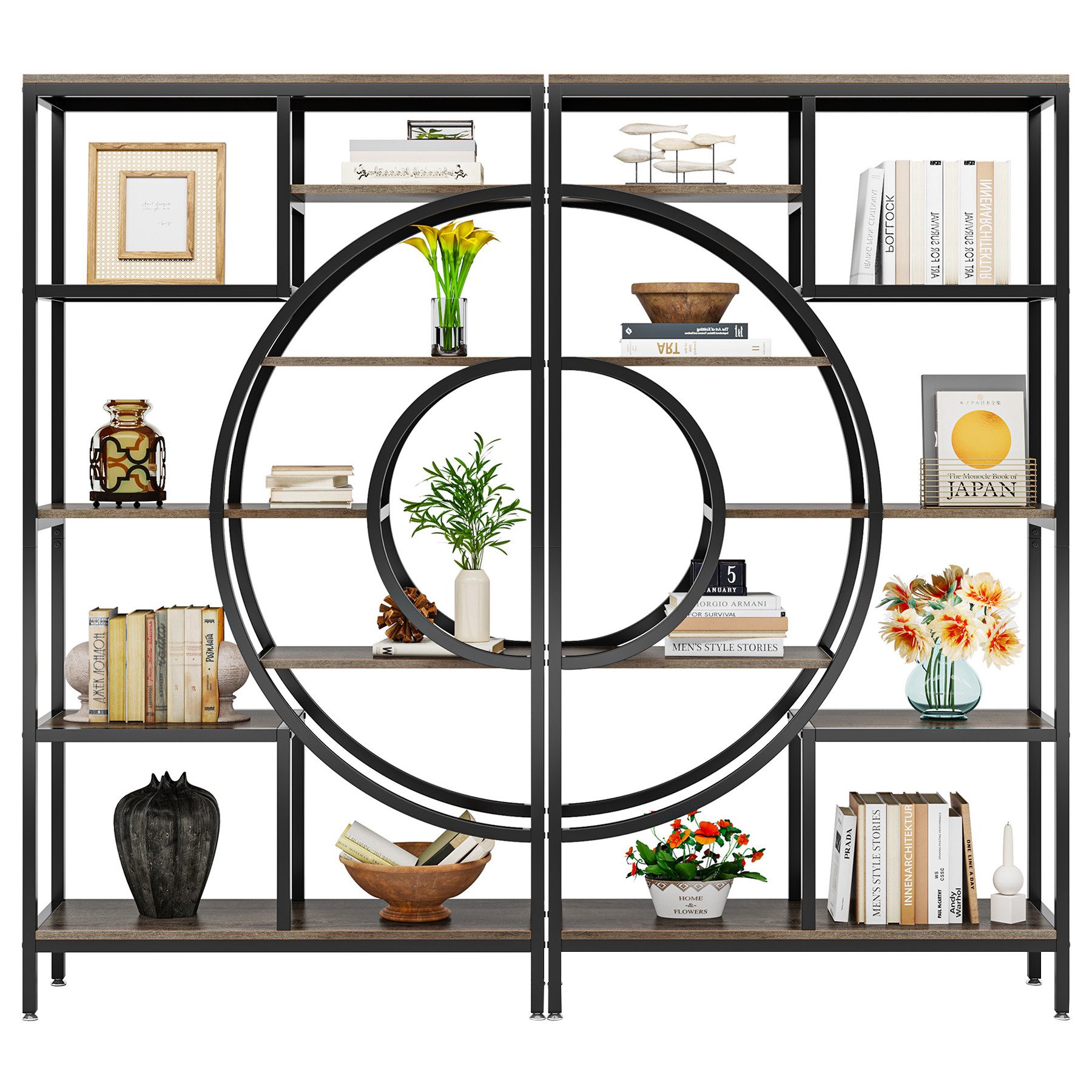 Tribesigns Bücherregal Tribesigns 179cm Geometrisches Bücherregal, günstig online kaufen