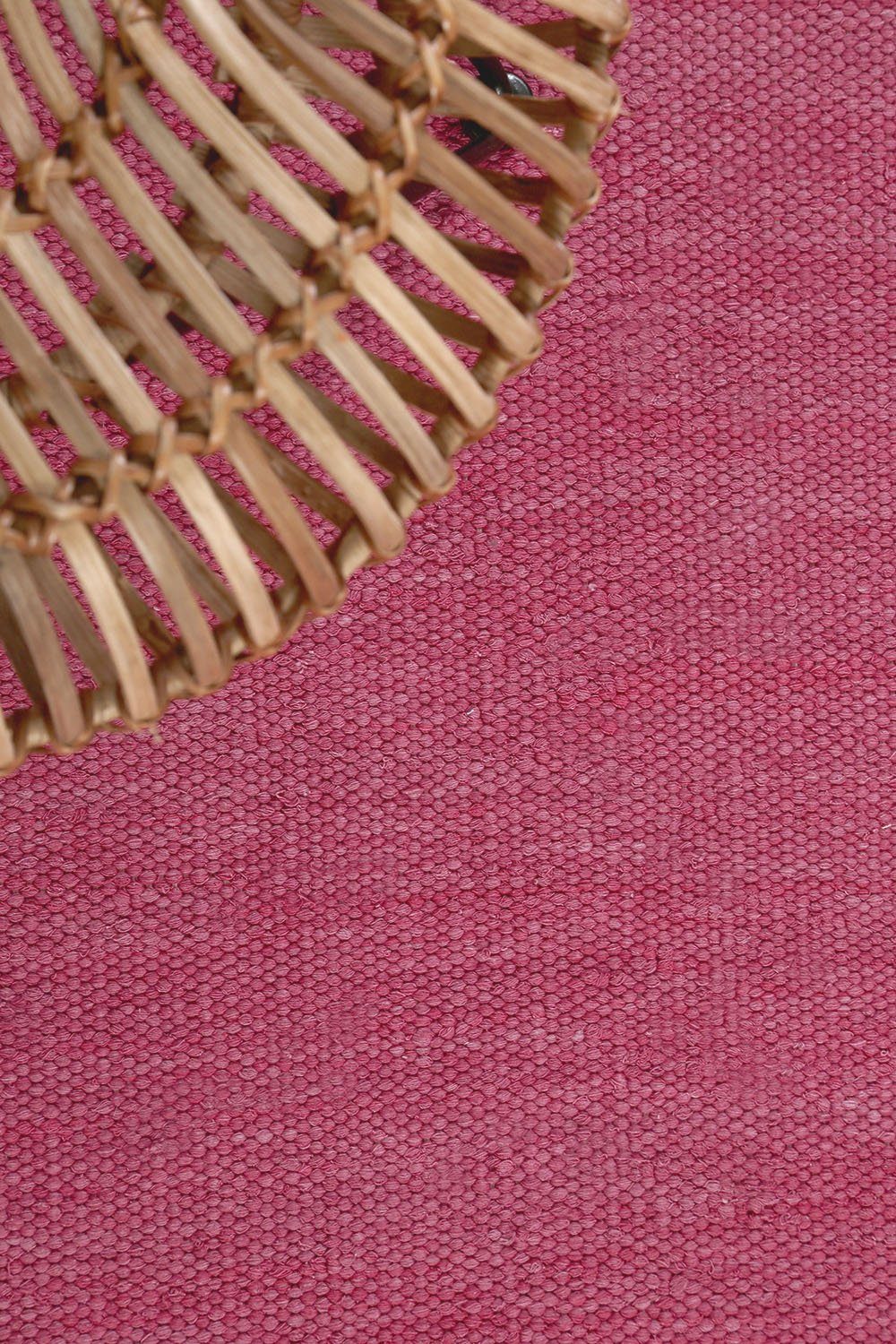 Kinderzimmer, aus Kelim, rechteckig, 5 Flachgewebe Teppich 100% einfarbig Esprit, mm, Wohnzimmer, Rainbow pink Baumwolle, Höhe: