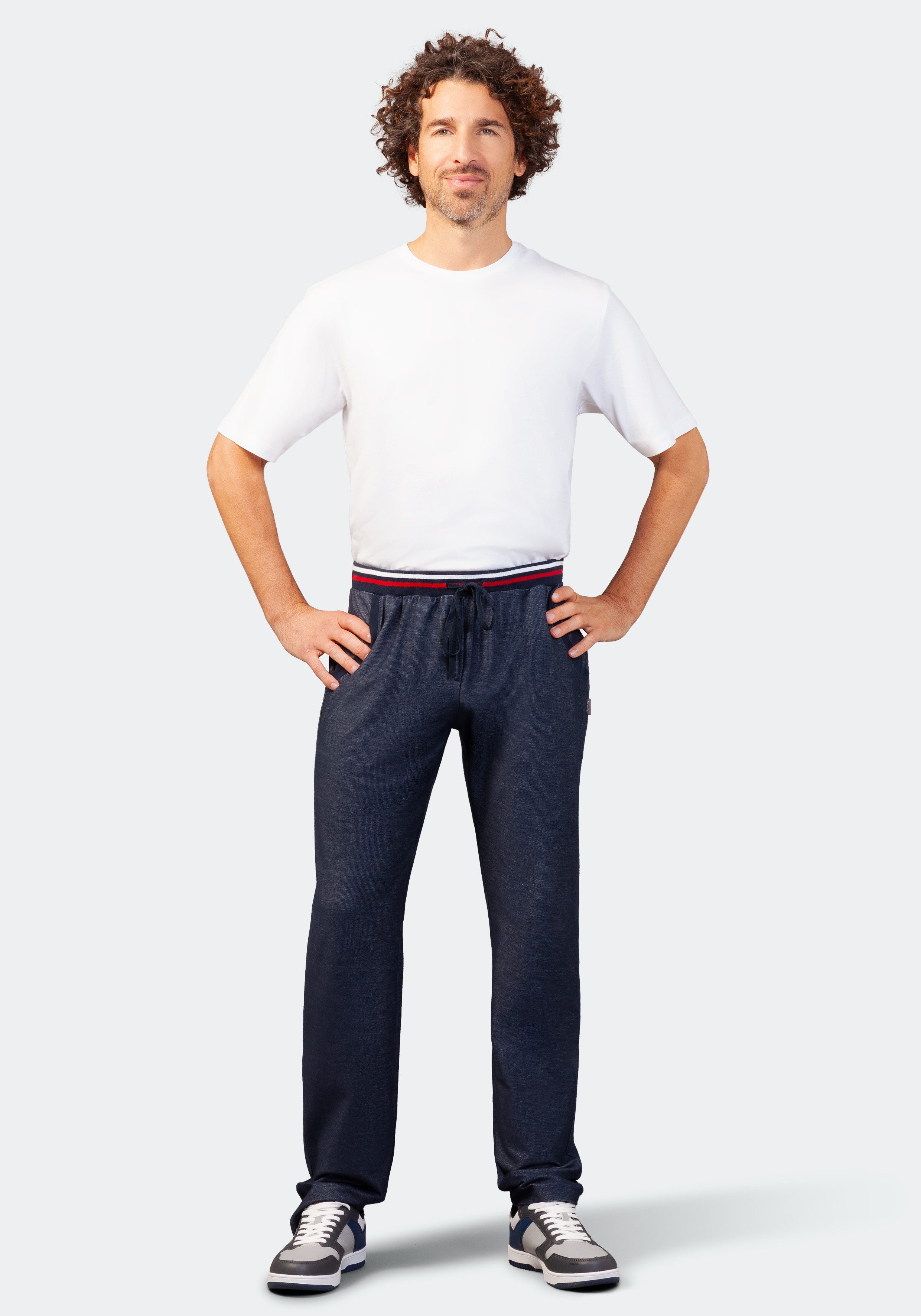 Hajo Sweathose Herren Hose Piqué-Stretch, Klima Light