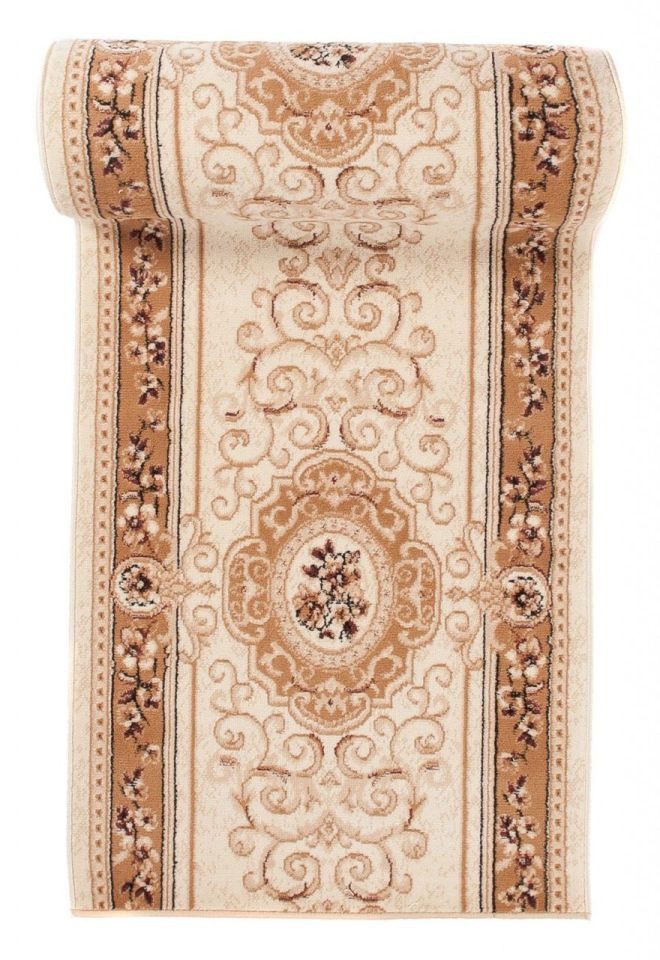 Mazovia Läufer Klassisch Orientalisch Beige Creme Flur, Schlafzimmer, Diele, Fußbodenheizung