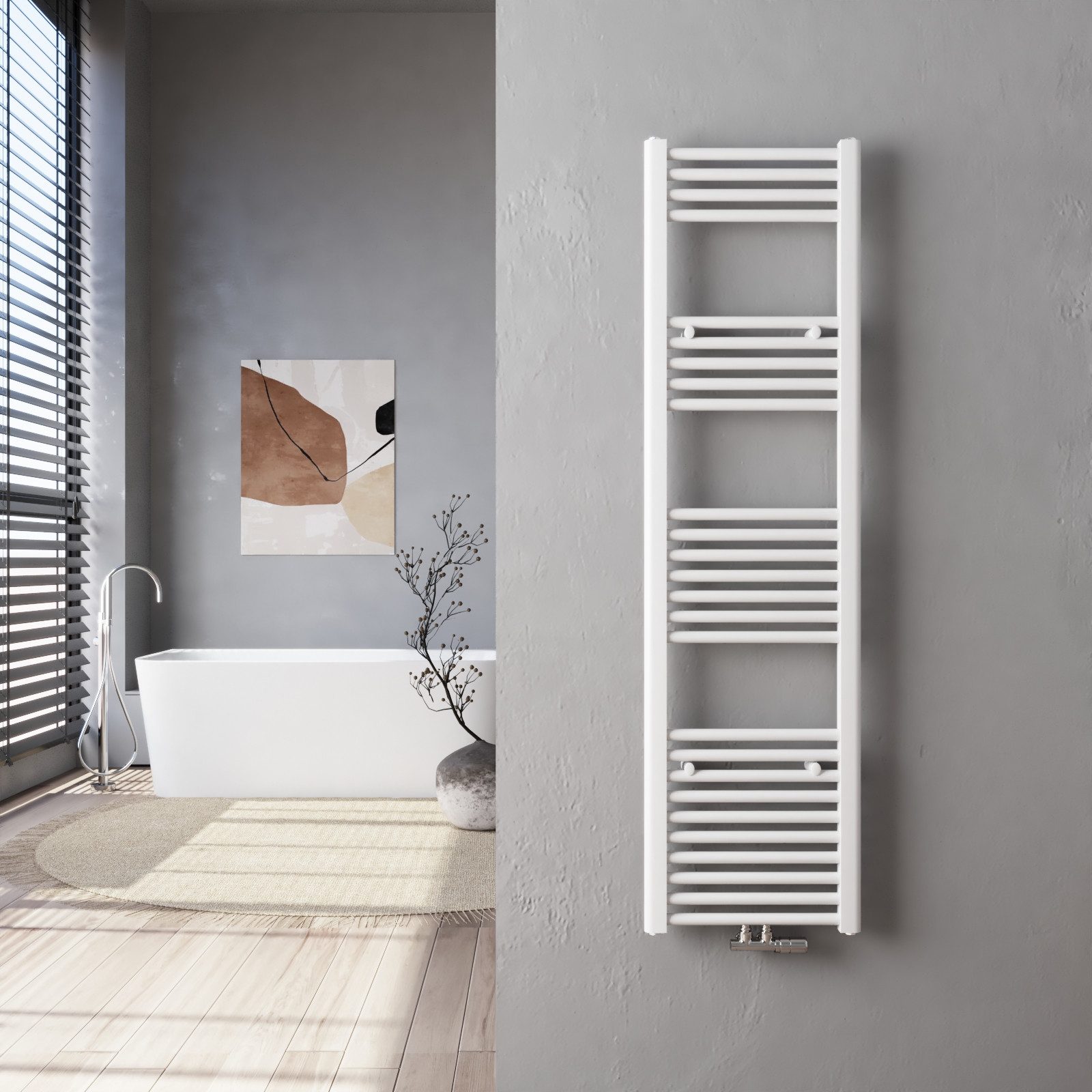 MEYKOERS Badheizkörper Handtuchwärmer Groß Mittleanschluss Seitenanschluss, günstig online kaufen