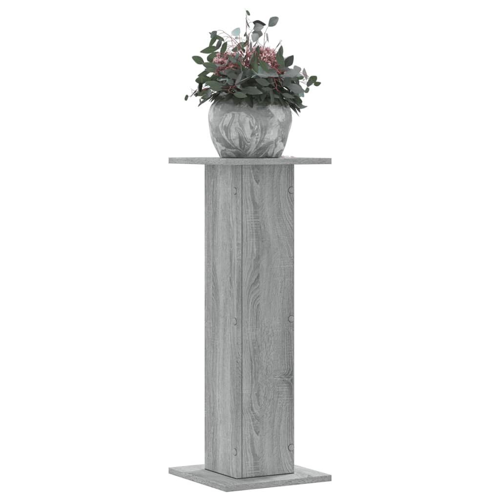 vidaXL Blumenständer Pflanzenständer 2 Stk. Grau Sonoma 30x30x80 cm Holzwerkstoff (1 St)