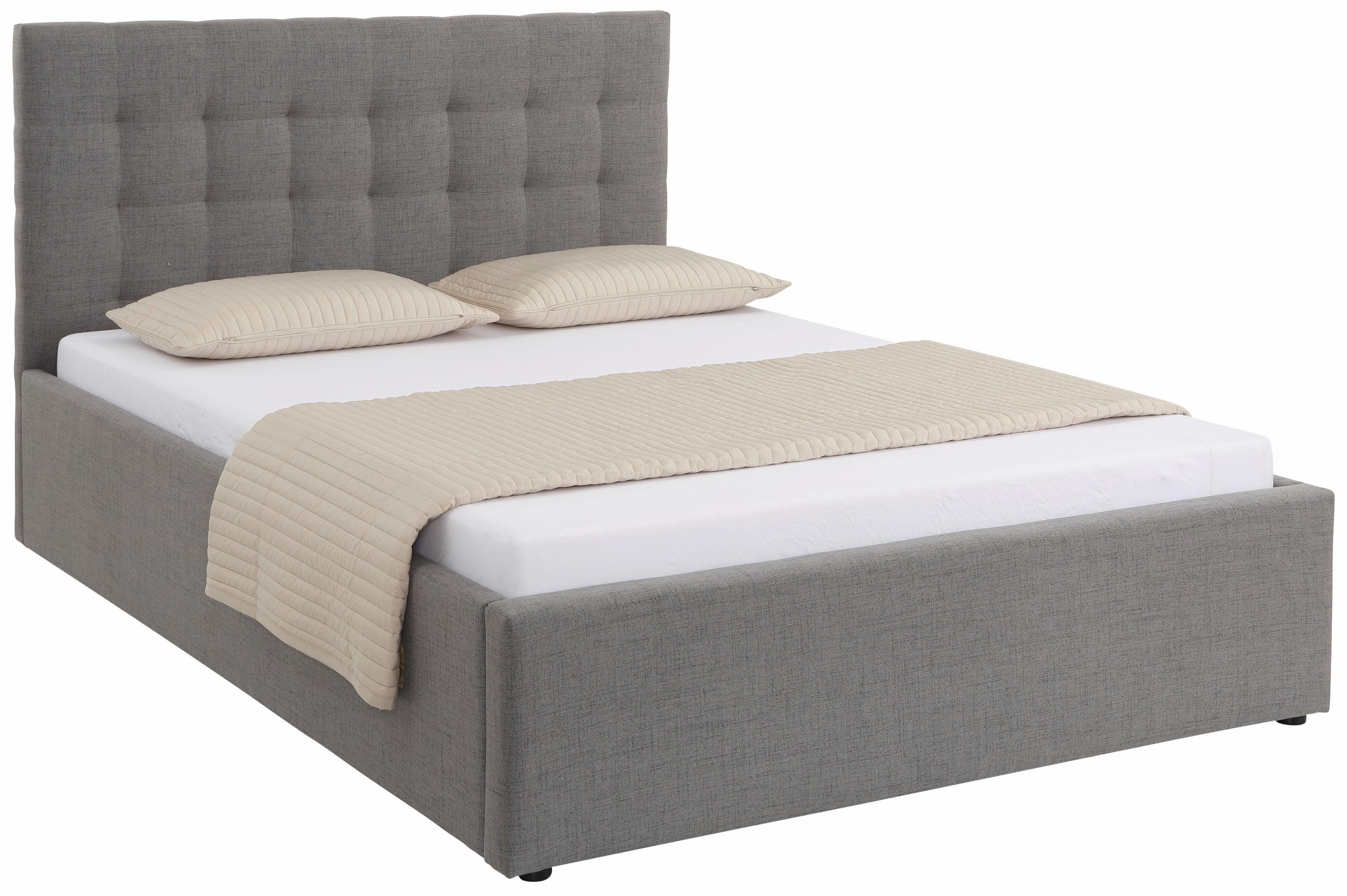 Home affaire Polsterbett Hamar, Knopfsteppung im Kopfteil, bis 250 KG belastbar (3 Breiten: 100cm/ 140cm/ 180cm), in verschiedenen Größen und Stoffen und Farben