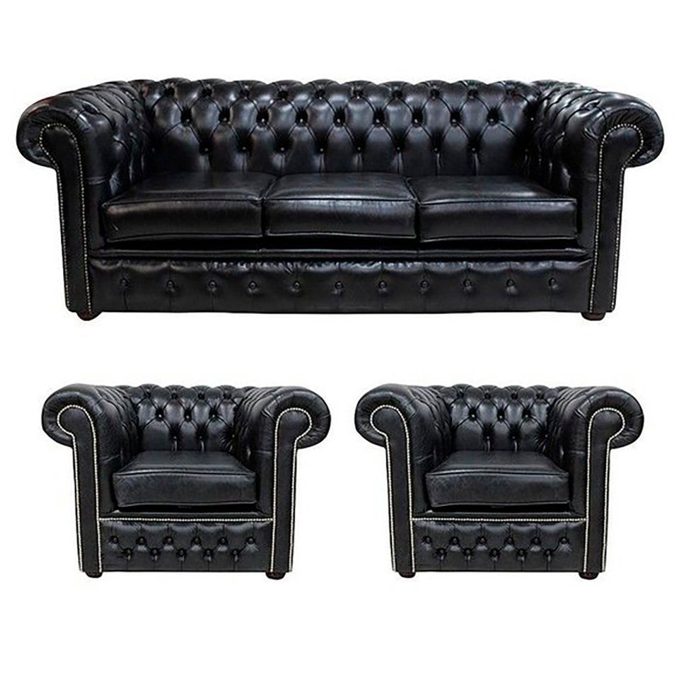 JVmoebel Chesterfield-Sofa, Sofa Garnitur Sitzer 3+1+1 Couch Chesterfield