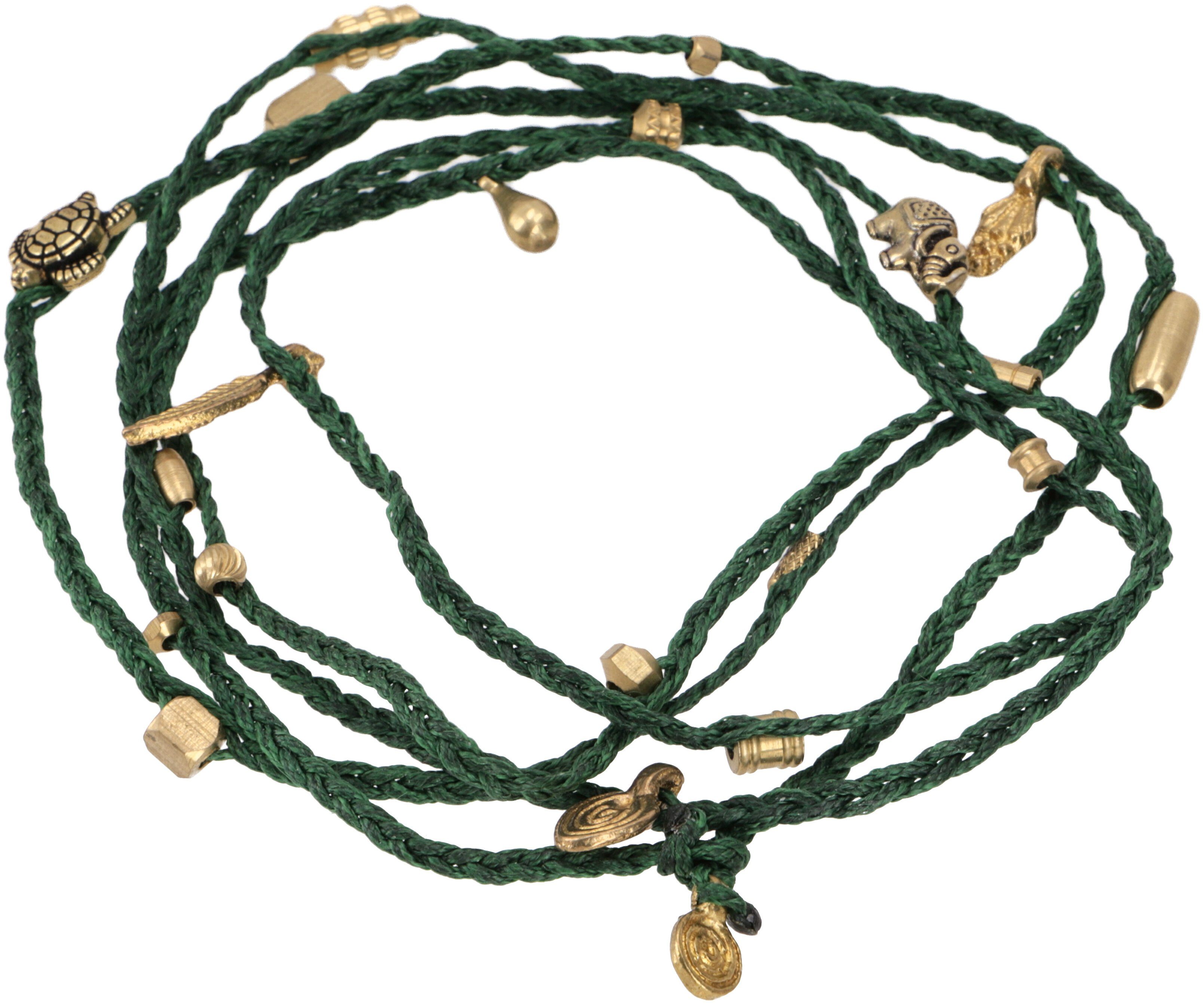 Guru-Shop Perlenkette Makramee Kette, verwandelbare Boho Kette,..