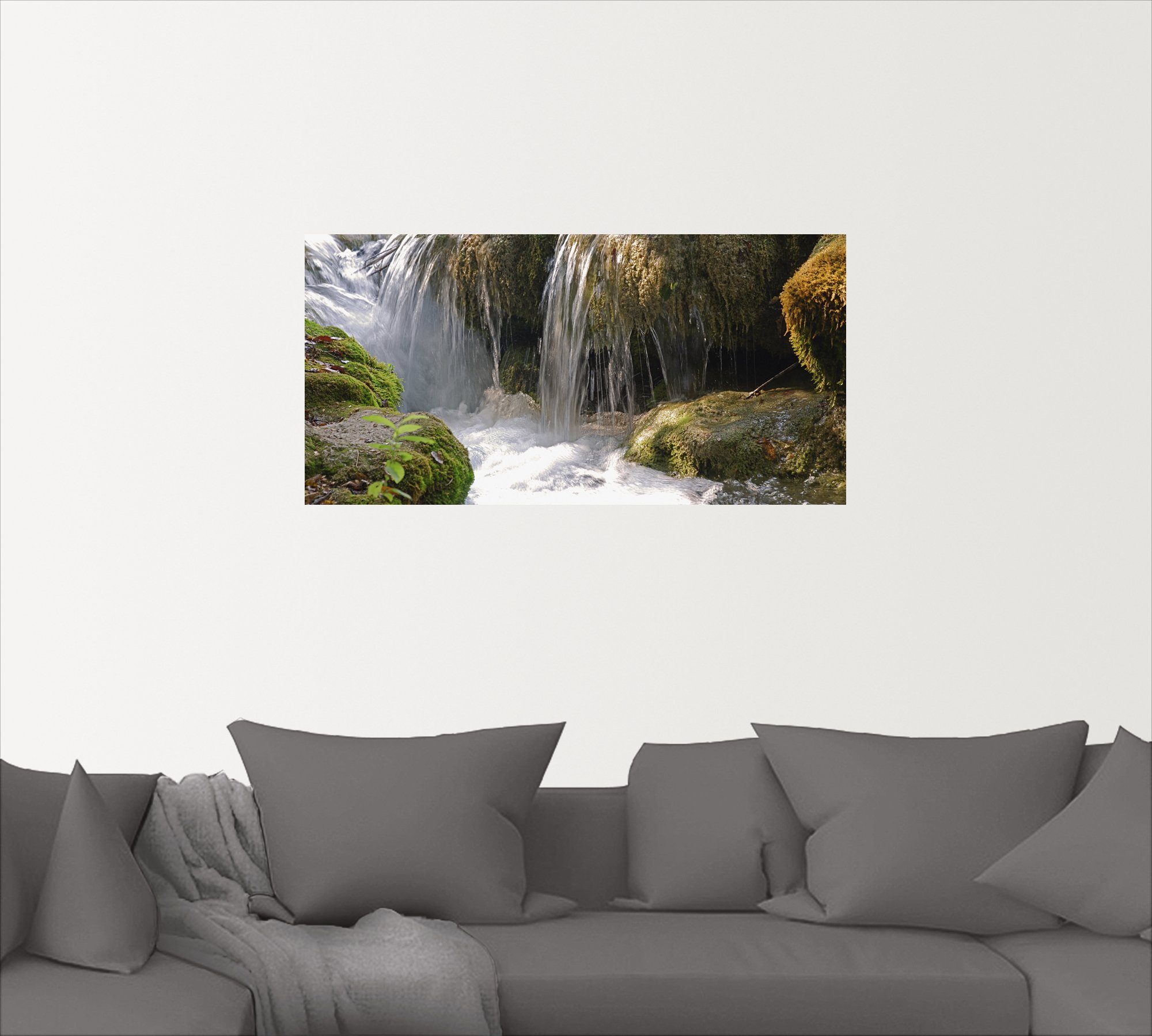 Artland Wandbild Wasserfall, Gewässer (1 Wandaufkleber als versch. Größen St), Leinwandbild, in Poster oder