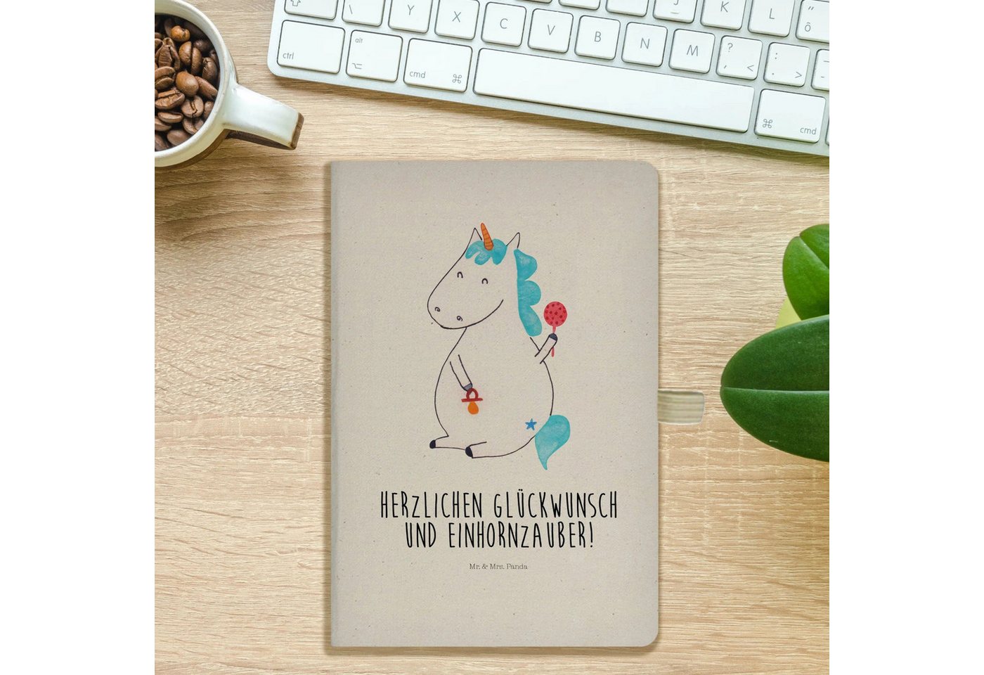 Thumbnail - Mr. & Mrs. Panda Notizbuch Einhorn Baby - Transparent - Geschenk, Notizheft A5, A5 Notizbuch Bla Mr. & Mrs. Panda, Umwel...