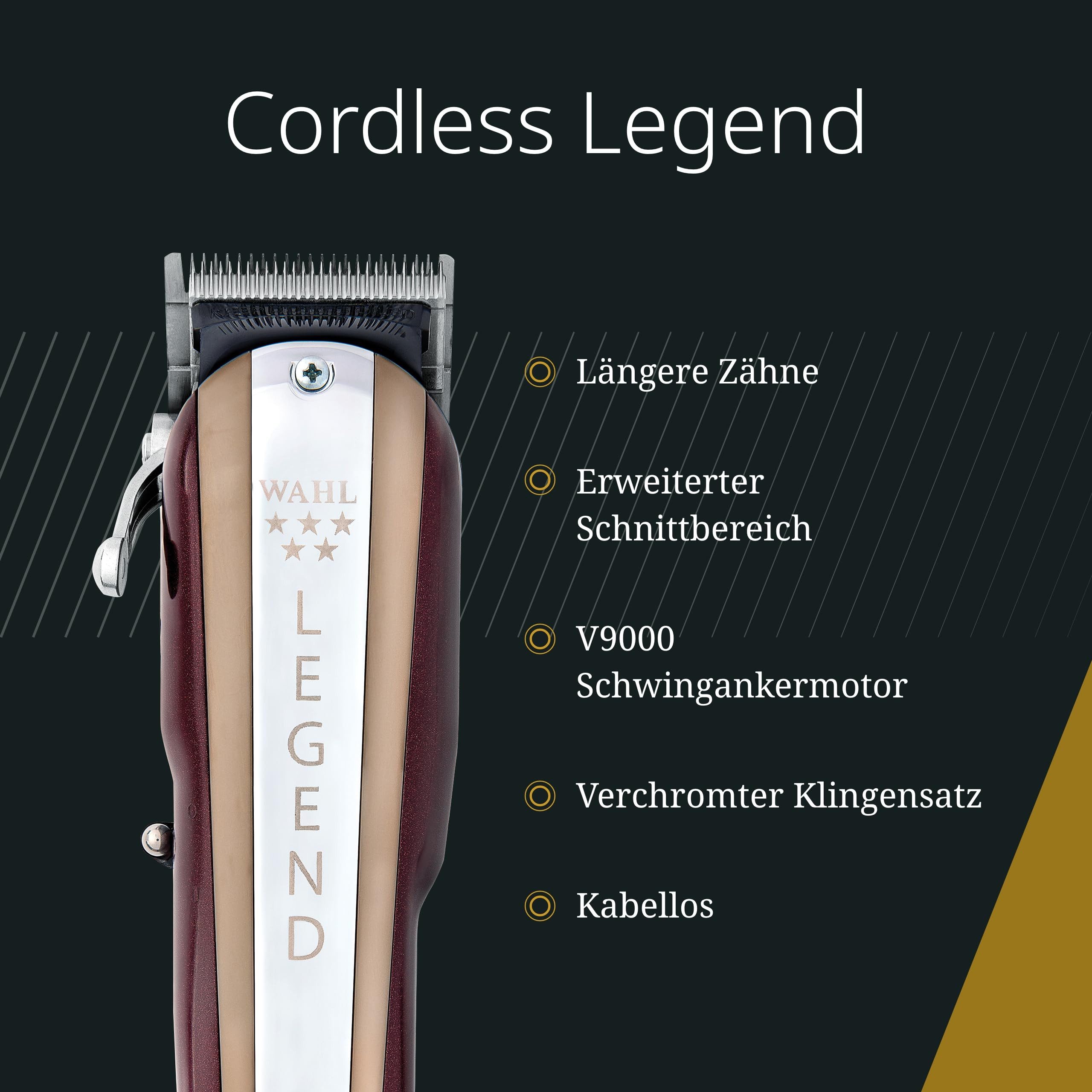 WAHL GmbH Haarschneider Wahl Cordless Legend-Schnurloser Fading Clipper mit großer Reichweite