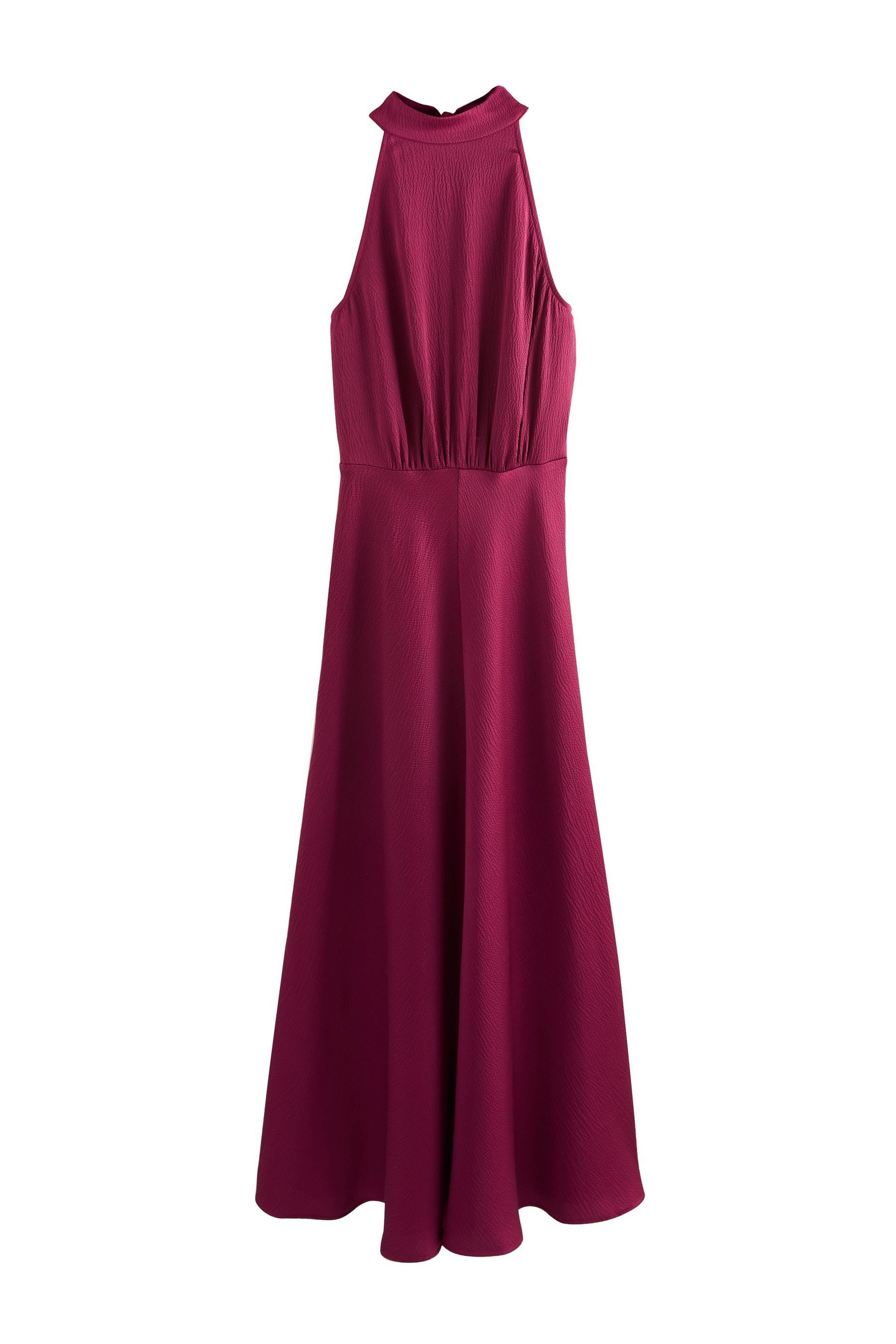 Next Midikleid Neckholder-Midikleid aus strukturiertem Satin günstig online kaufen