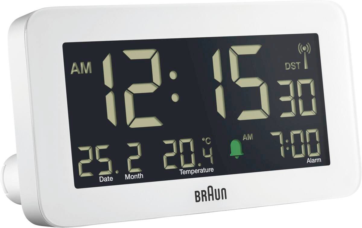 Braun Wecker Braun Uhren BC10W Funkwecker Uhren/Wecker Weiss günstig online kaufen
