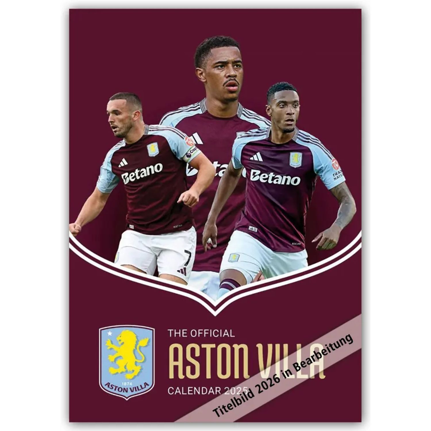 Wandkalender Aston Villa FC 2026 - A3-Posterkalender