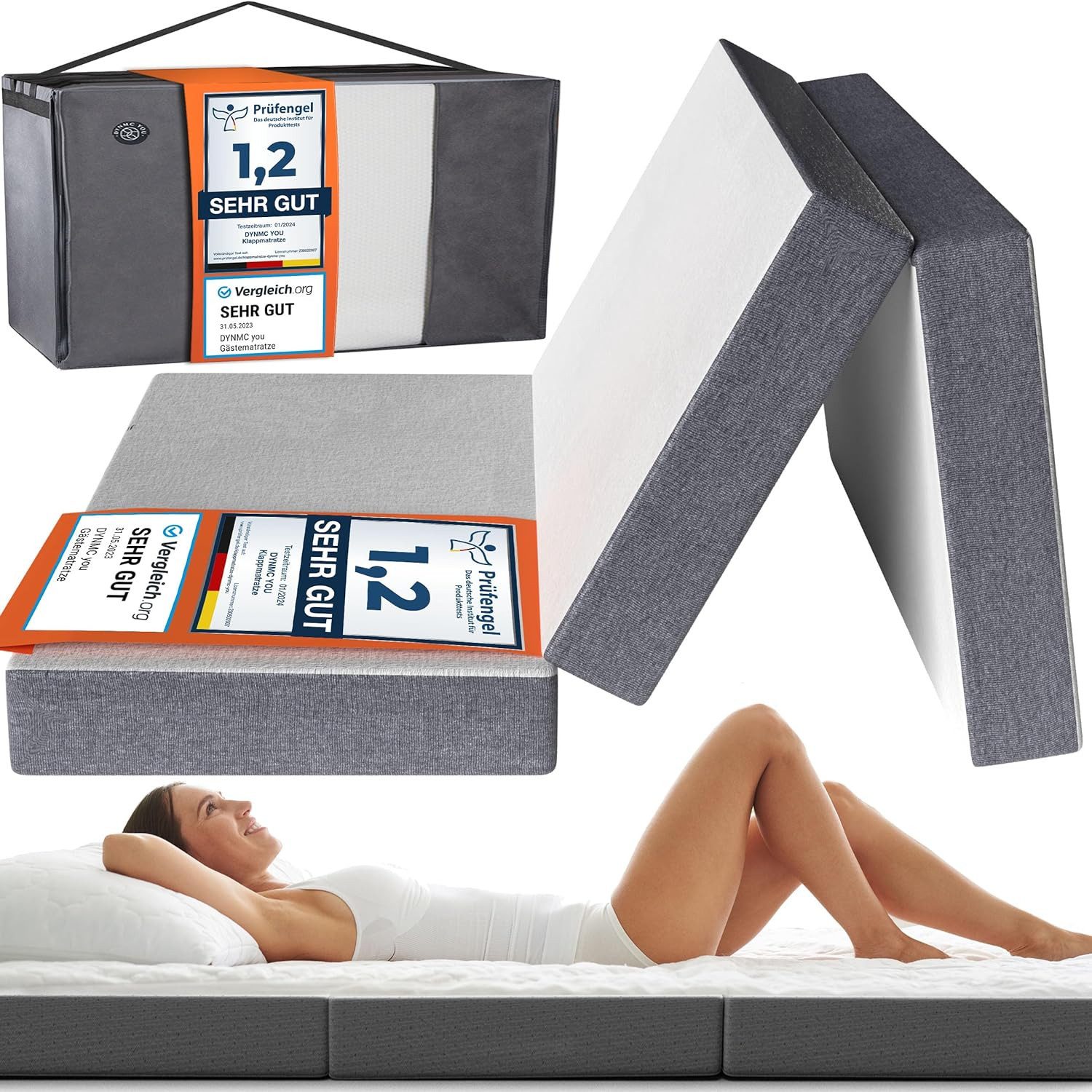 Klappmatratze Gästematratze Klappbar Mittel Hart H3 günstig online kaufen