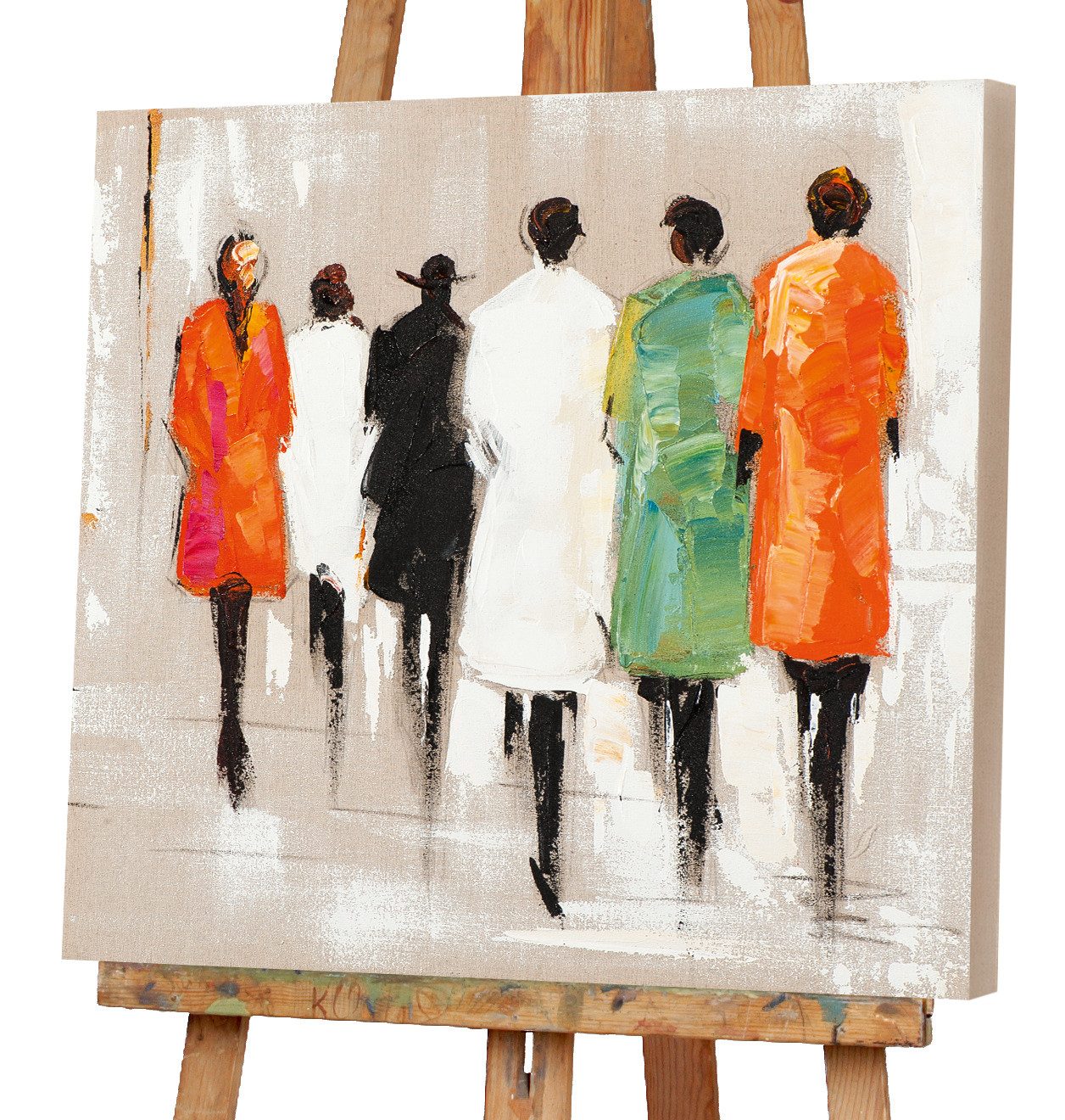 ArtUniverse Gemälde Leinwandbild Modenschau 70 x 70 cm, Menschenmotiv
