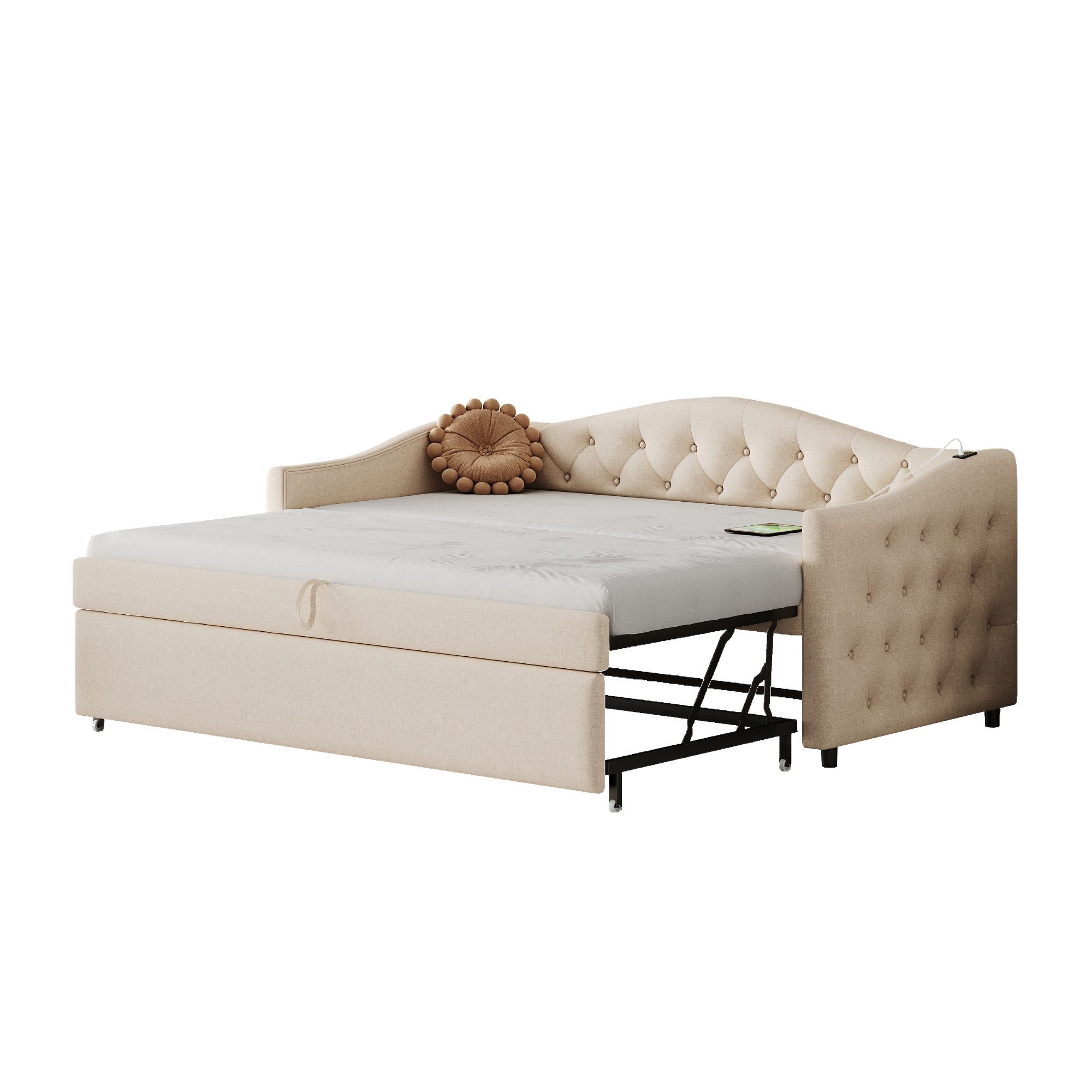 HAUSS SPOLE Polsterbett Ausziehbares Schlafsofa, 90x200 günstig online kaufen