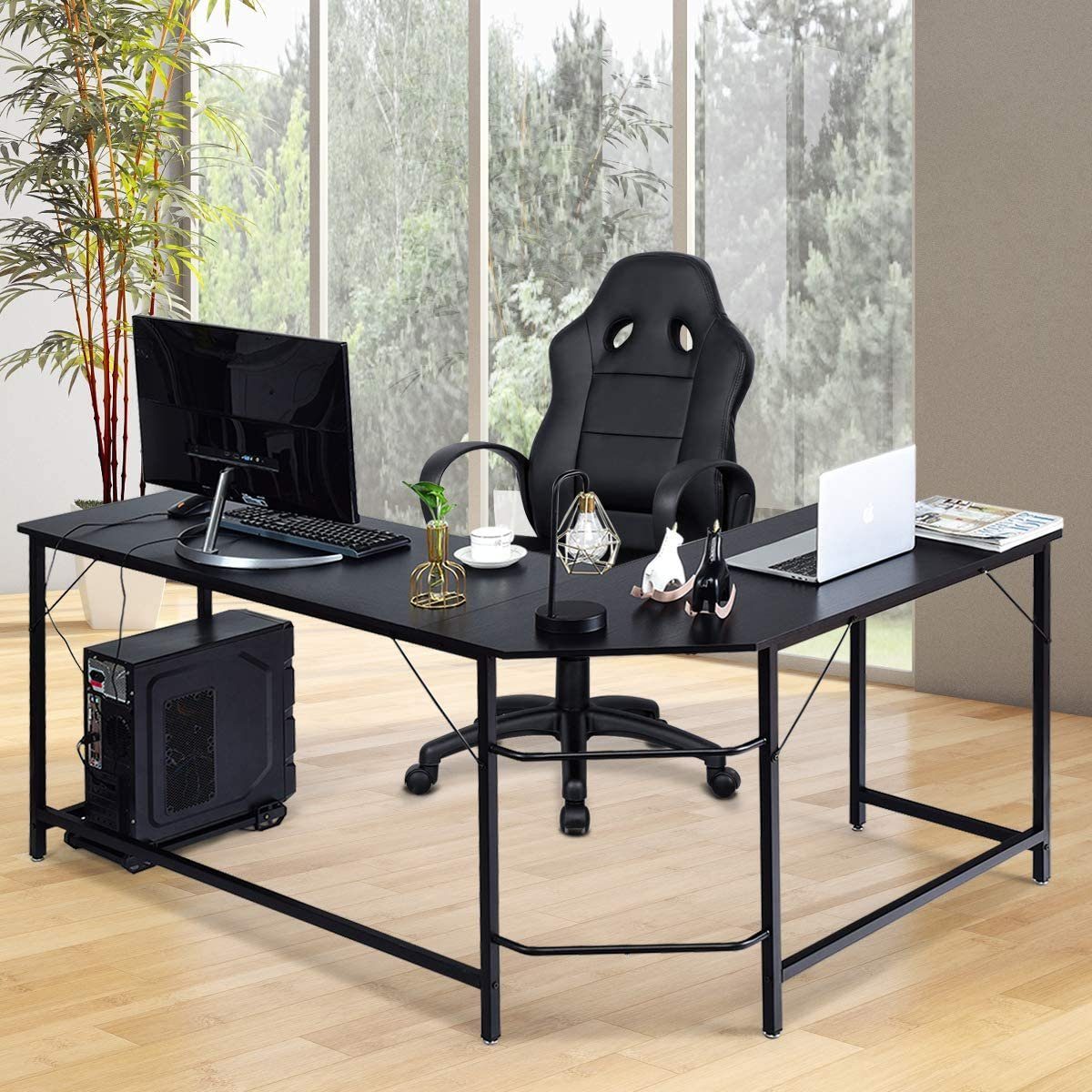 Computertisch PC Tisch Schreibtisch Bürotisch Eckschreibtisch Arbeitstisch LM 