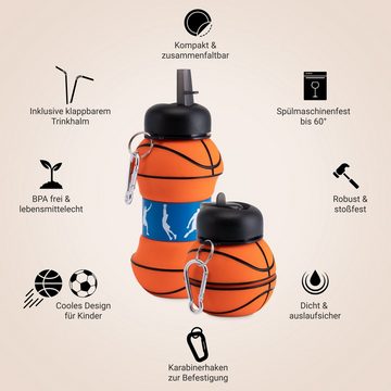 ELYFLAIR Trinkflasche ELYFLAIR® Trinkflasche Faltbar Fußball Basketball Tennisball