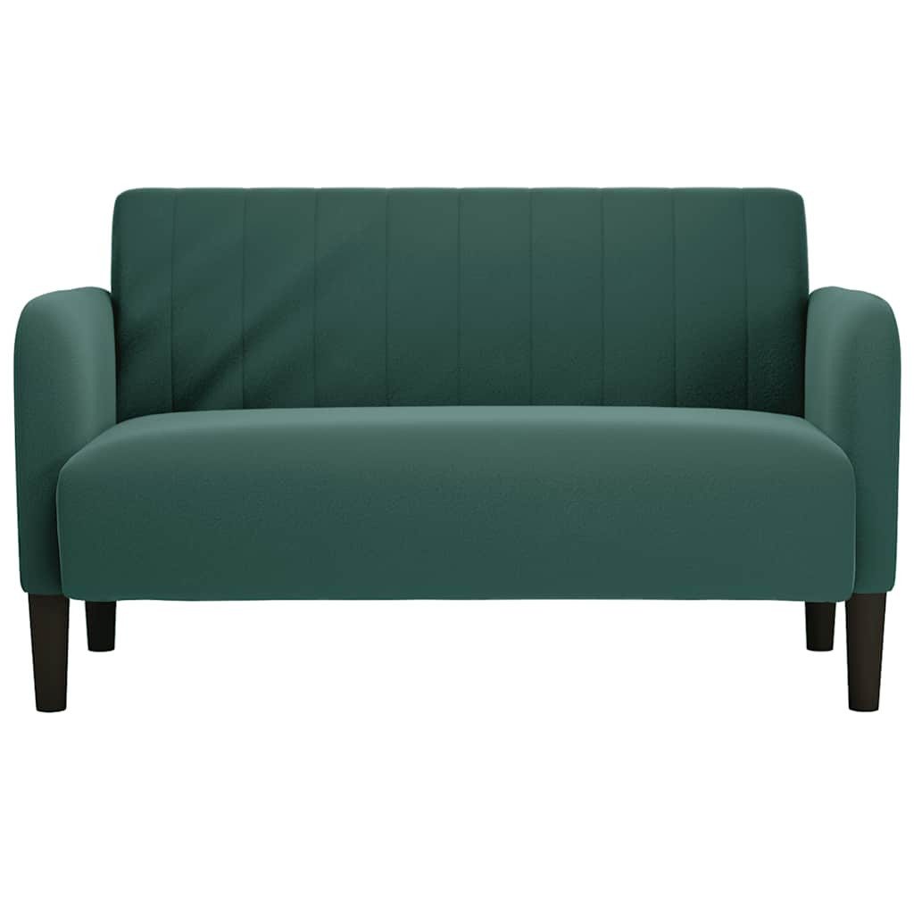vidaXL Sofa Zweisitzer-Sofa Dunkelgrün 109 cm günstig online kaufen