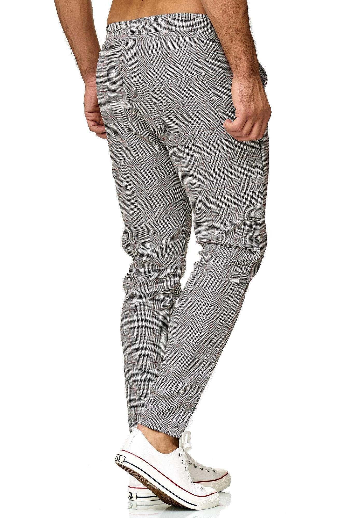 kariert Chinohose Bequem, Hose RedBridge Grau Gummibund mit Elastisch Premium