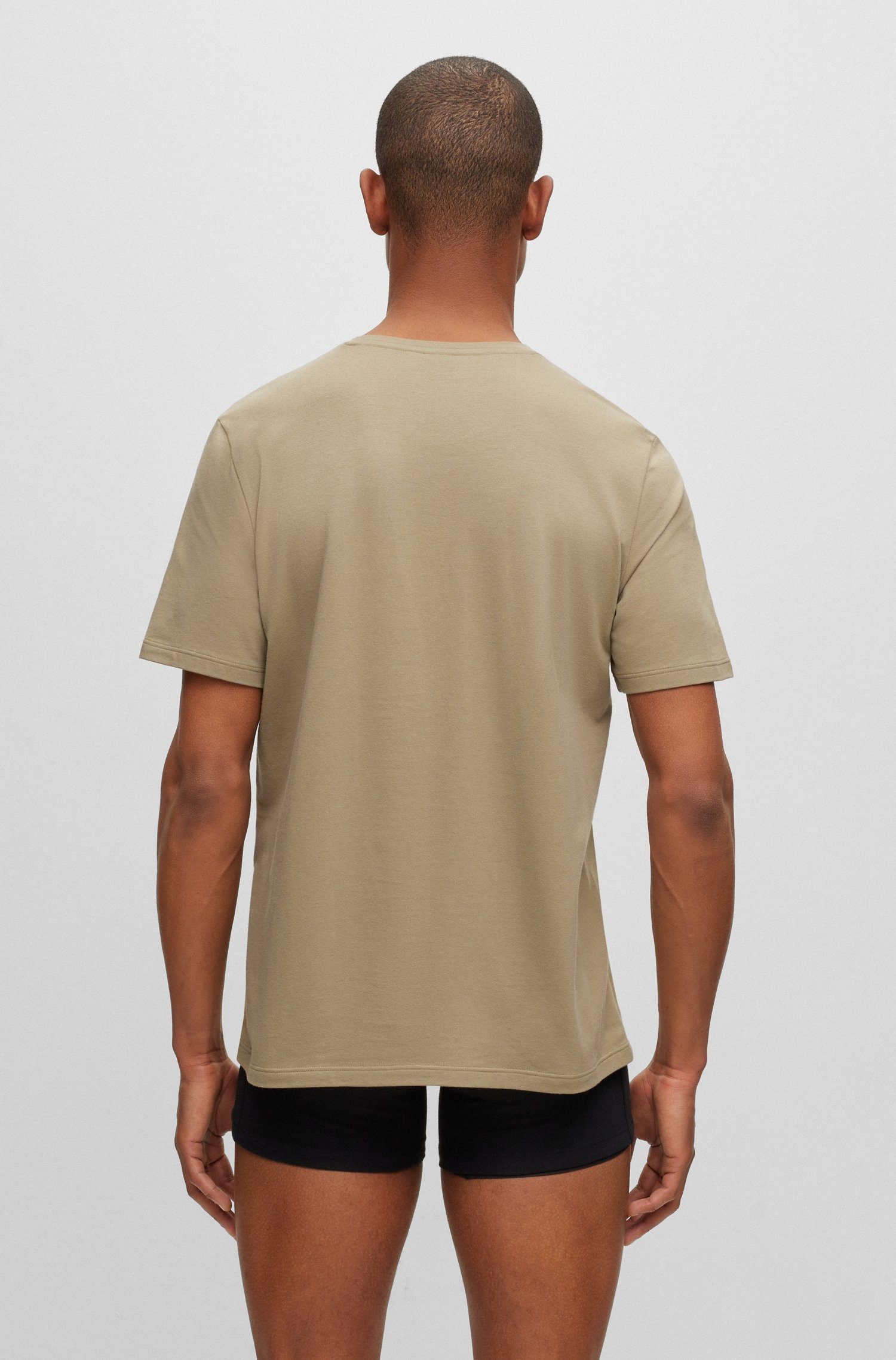 BOSS T-Shirt Mit Light/Pastel_Green der auf BOSS Mix&Match Stickerei R T-Shirt Brust