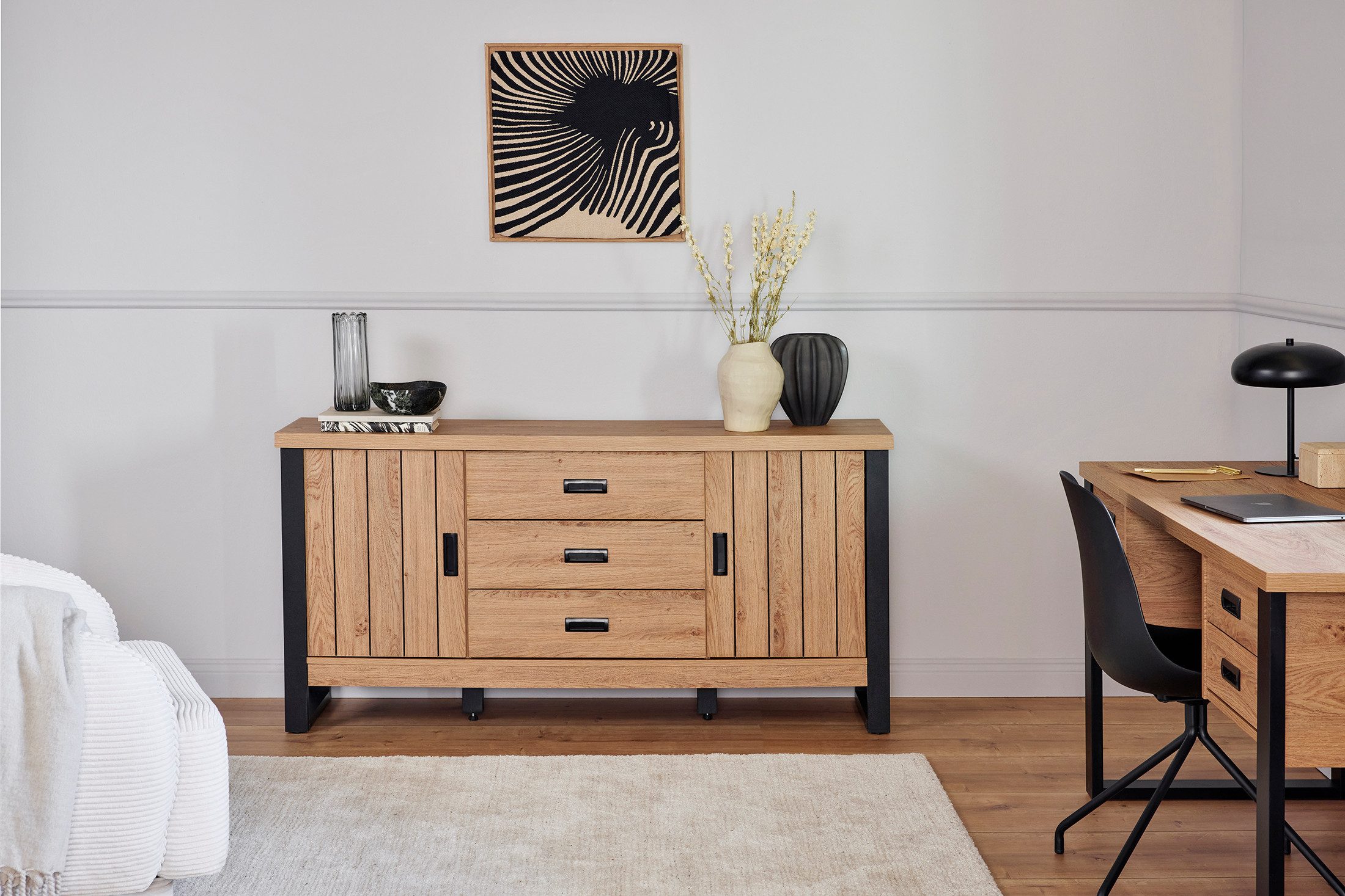 Jahnke Sideboard RIVA SB 150 (1 St), Sideboard, 2 Türen & 3 Schubladen, Breite 153 cm