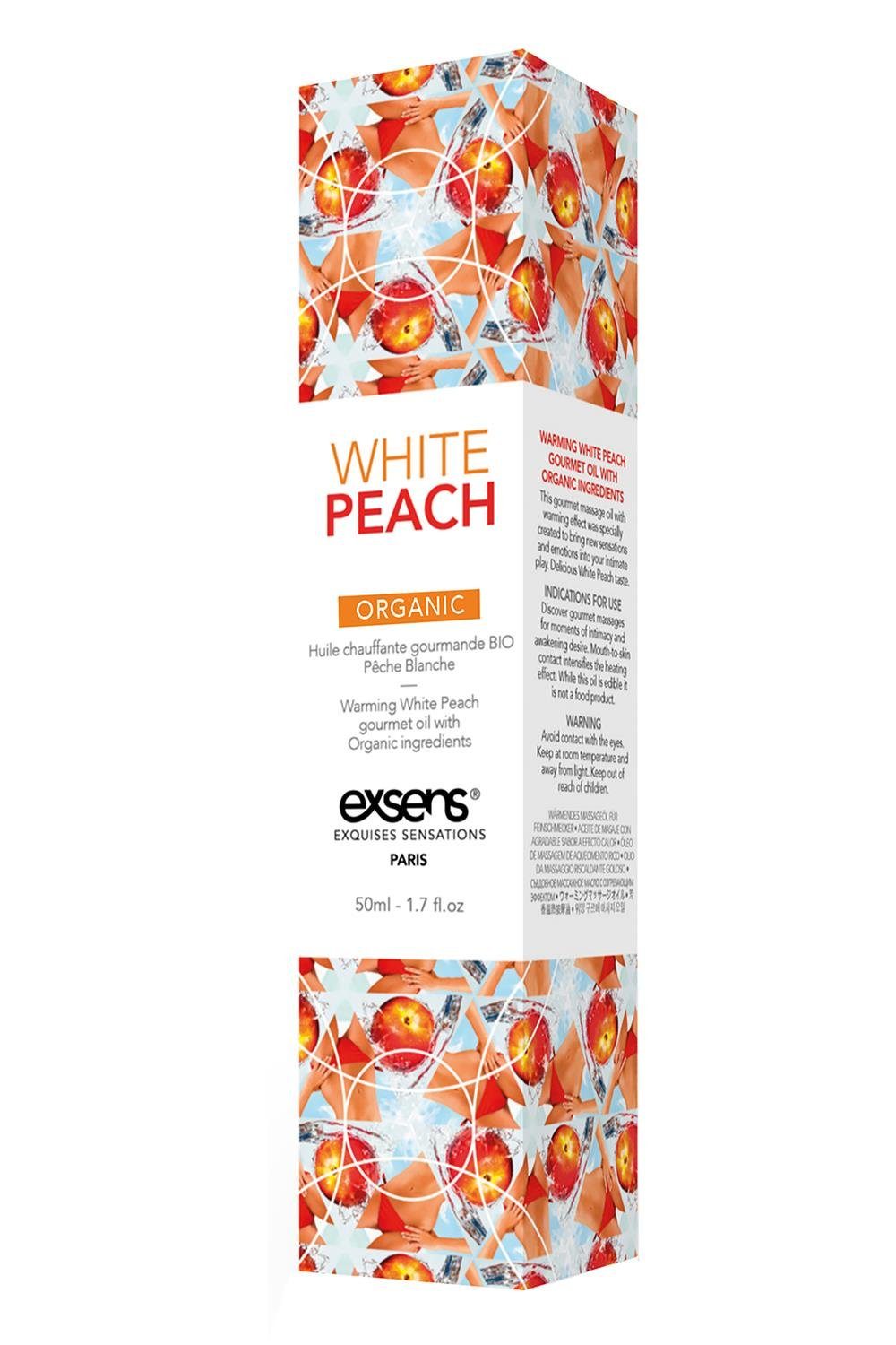 Exens Peach & Massage Massageöl Organic Warming White Exsens 50ml Gleit- Oil