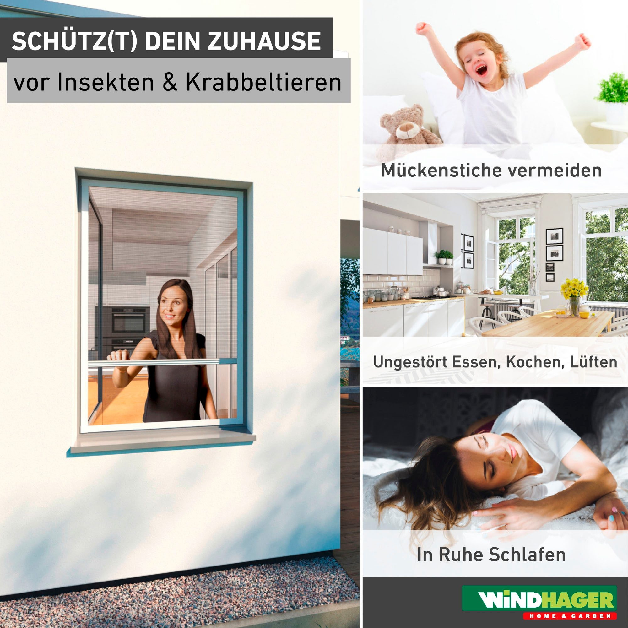 Windhager Insektenschutzplissee Plisseefenster ULTRA FLAT, halbtransparent, günstig online kaufen