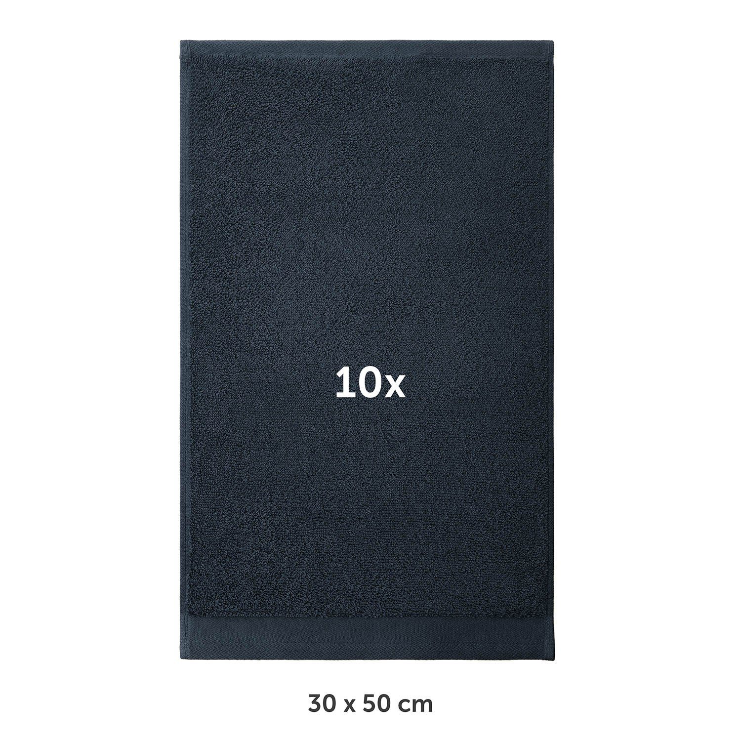 Blumtal Gästehandtücher Premium 30x30cm oder 30x50cm weich und saugstark, Frottee (10-St), 10er (30x50cm), 12er und 24er Set (30x30cm), 100% Baumwolle