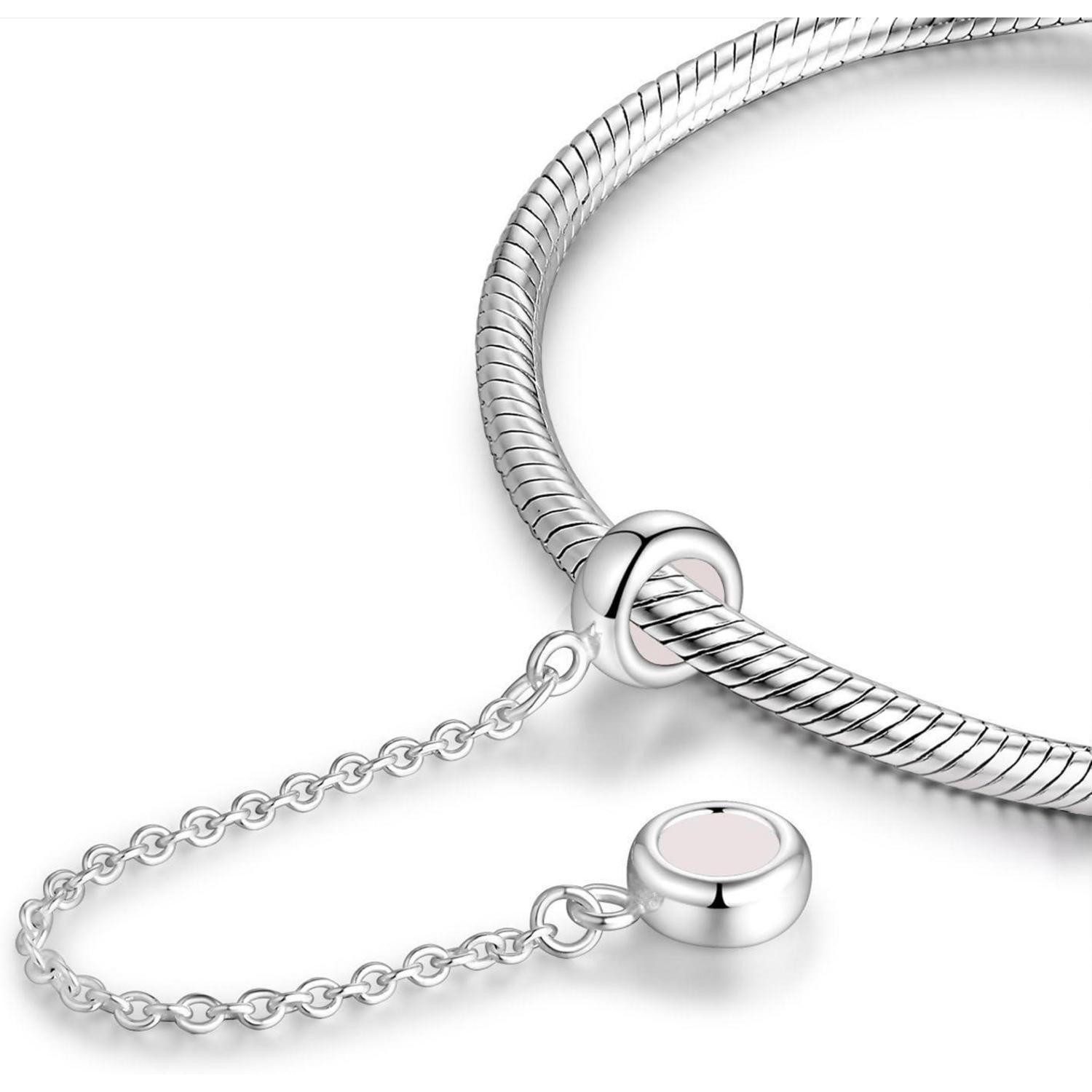 LuxusKollektion Bead 925 Sterling Silber Gummi Spacer Stopper Sicherheitskette für Charms – Bild 3 von 5
