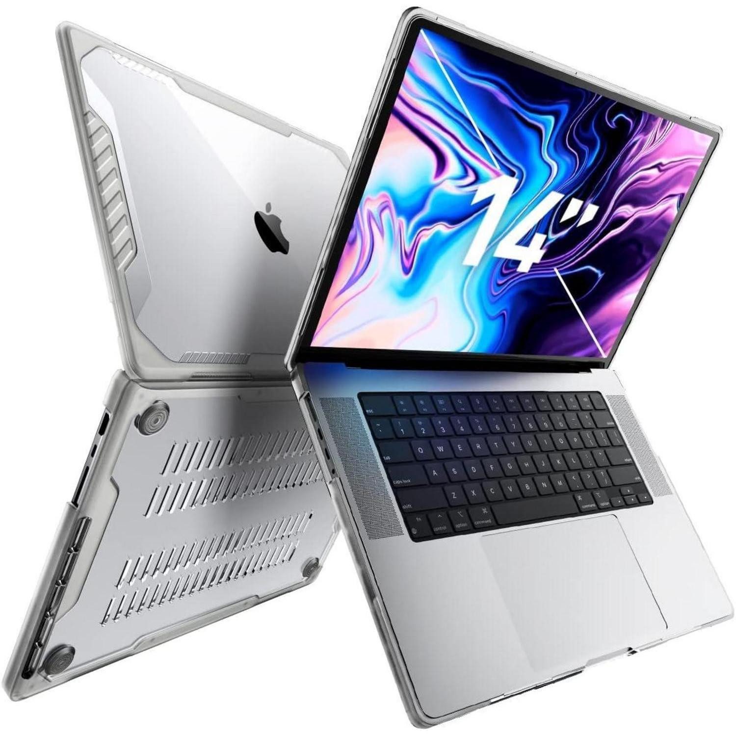 LuxusKollektion Laptop-Hülle Hülle MacBook Pro 14 Zoll A2442 M1Pro M1Max Stoßfest farblos