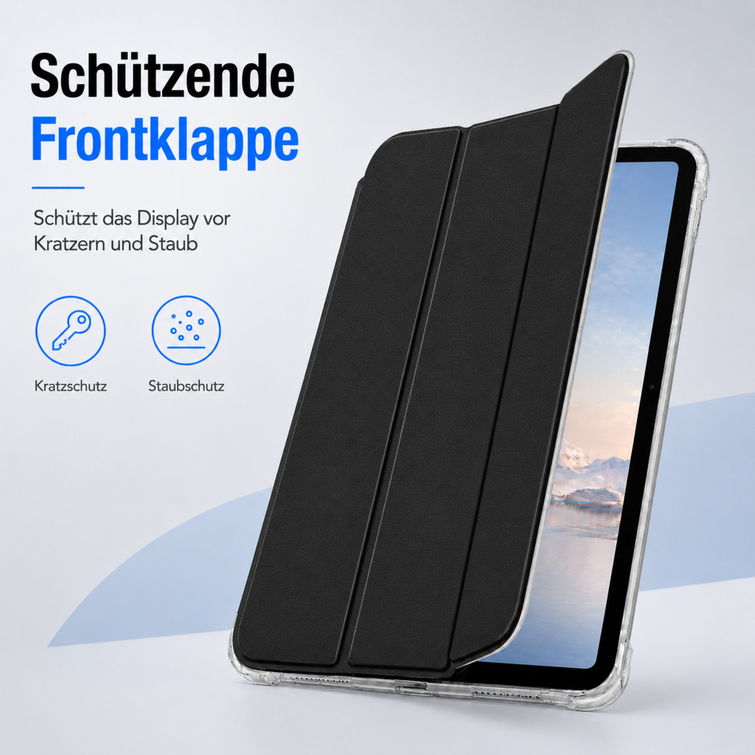 PlugUp Tablet-Hülle iPad Pro 11 Zoll (M5/M4) 2025/2024 mit Stifthalter 11 Zoll, iPad Pro Hülle mit Stifthalter, dünn & transparente Rückseite – Bild 4 von 5