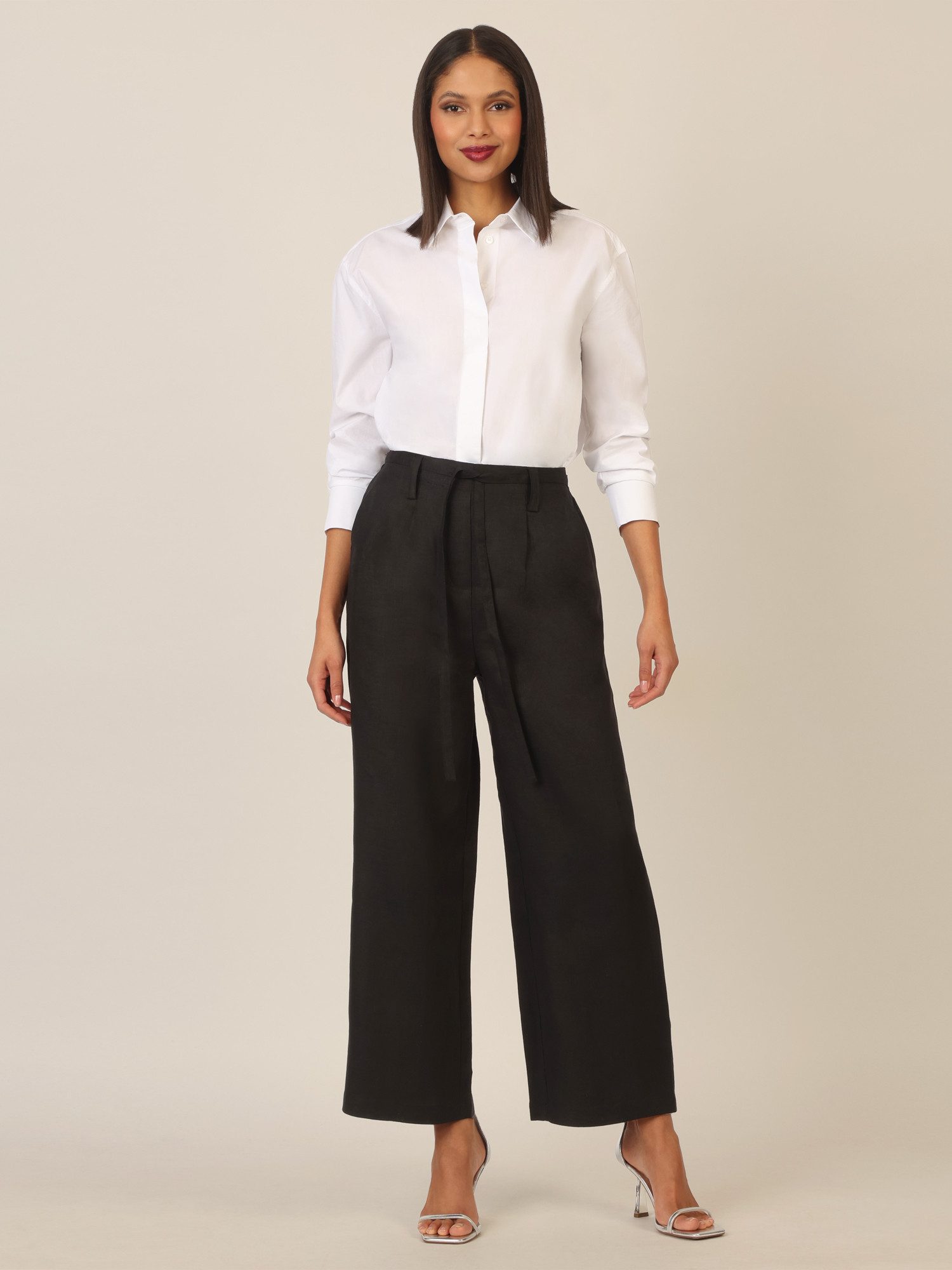 mint & mia Stoffhose mit Bindegürtel